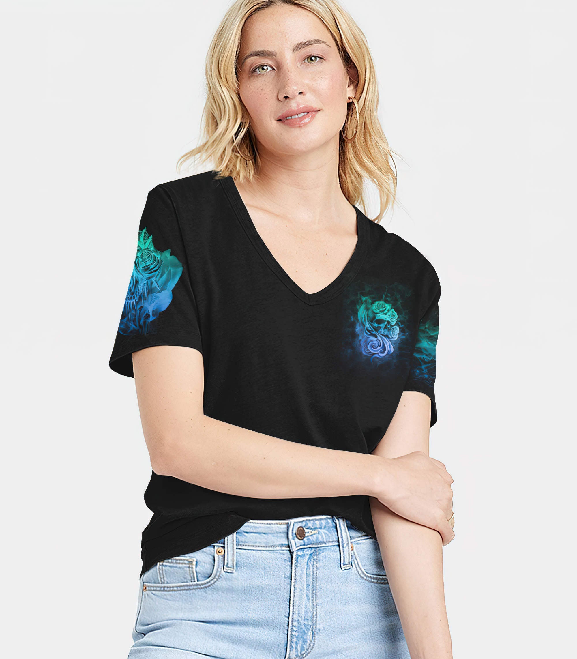 the-good-girl-in-me-got-tired-skull-all-over-print-11-women-v-neck-t-shirt