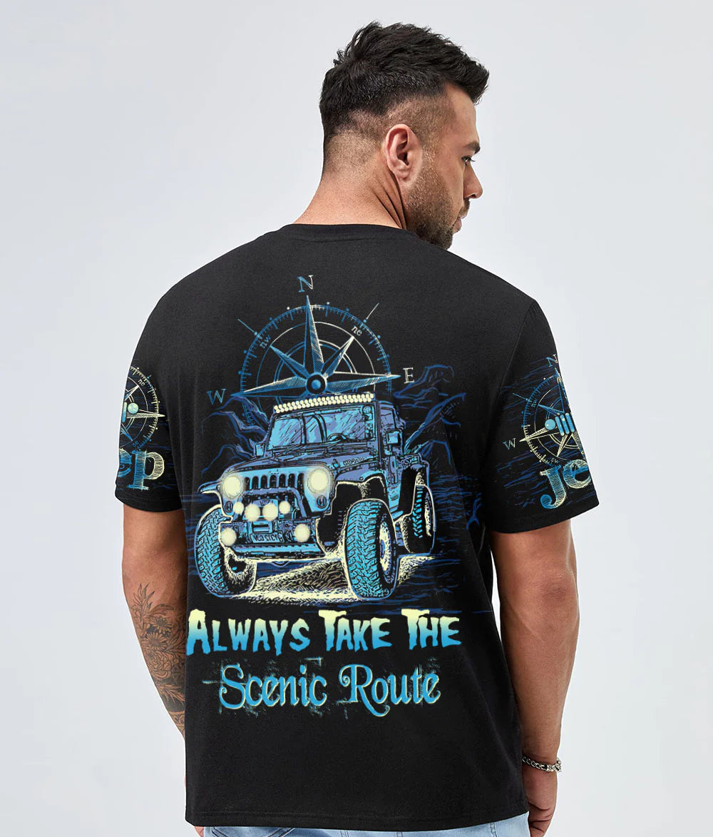 always-take-the-scenic-routevintage-jeep-t-shirt