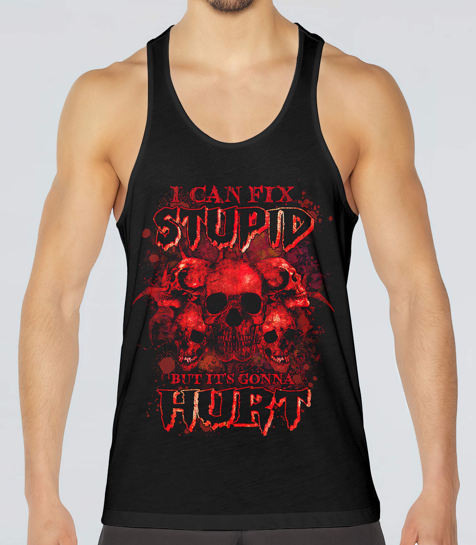 i-can-fix-stupid-evil-skull-all-over-print-tank-top