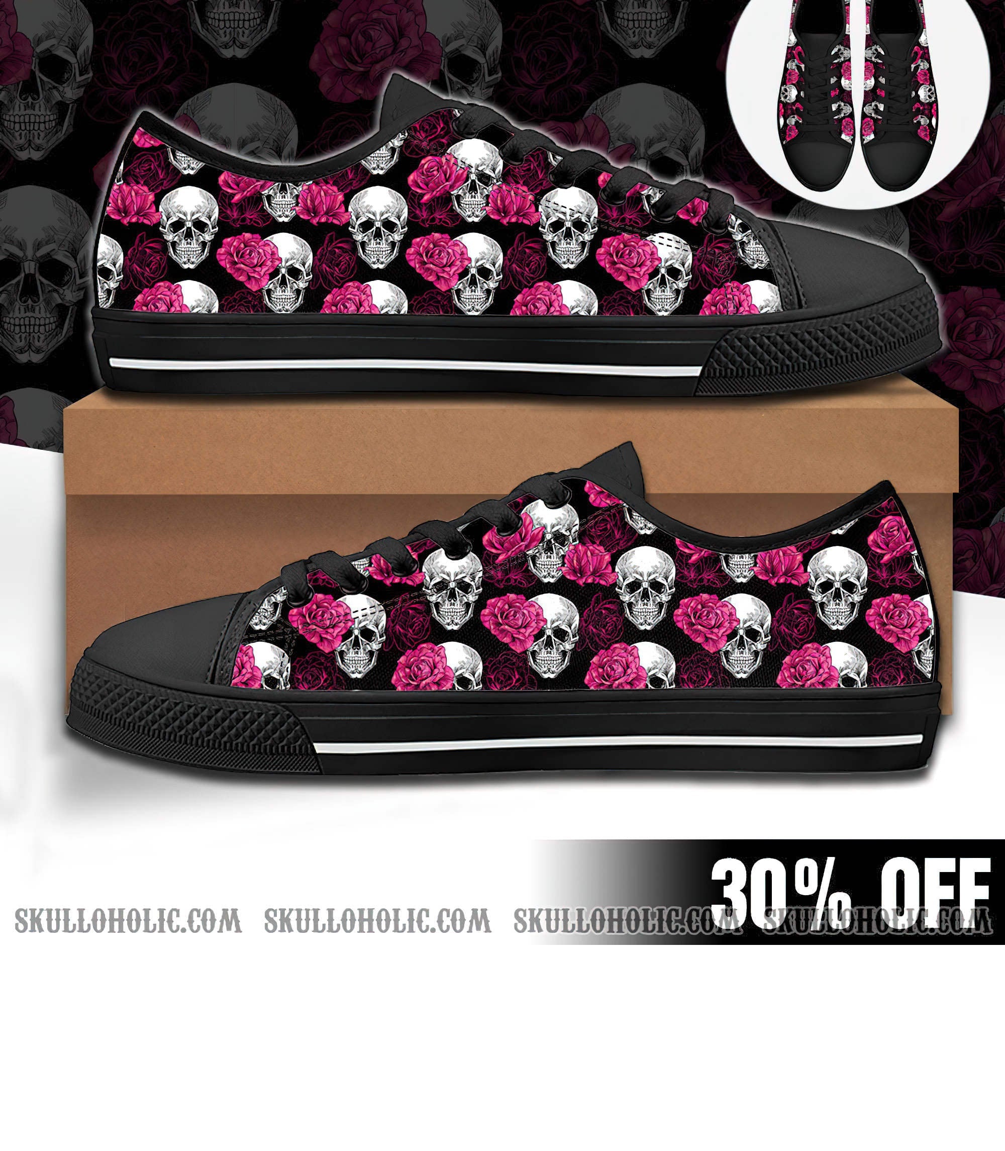 pink-skull-low-top-canvas-shoes-low-top-shoes