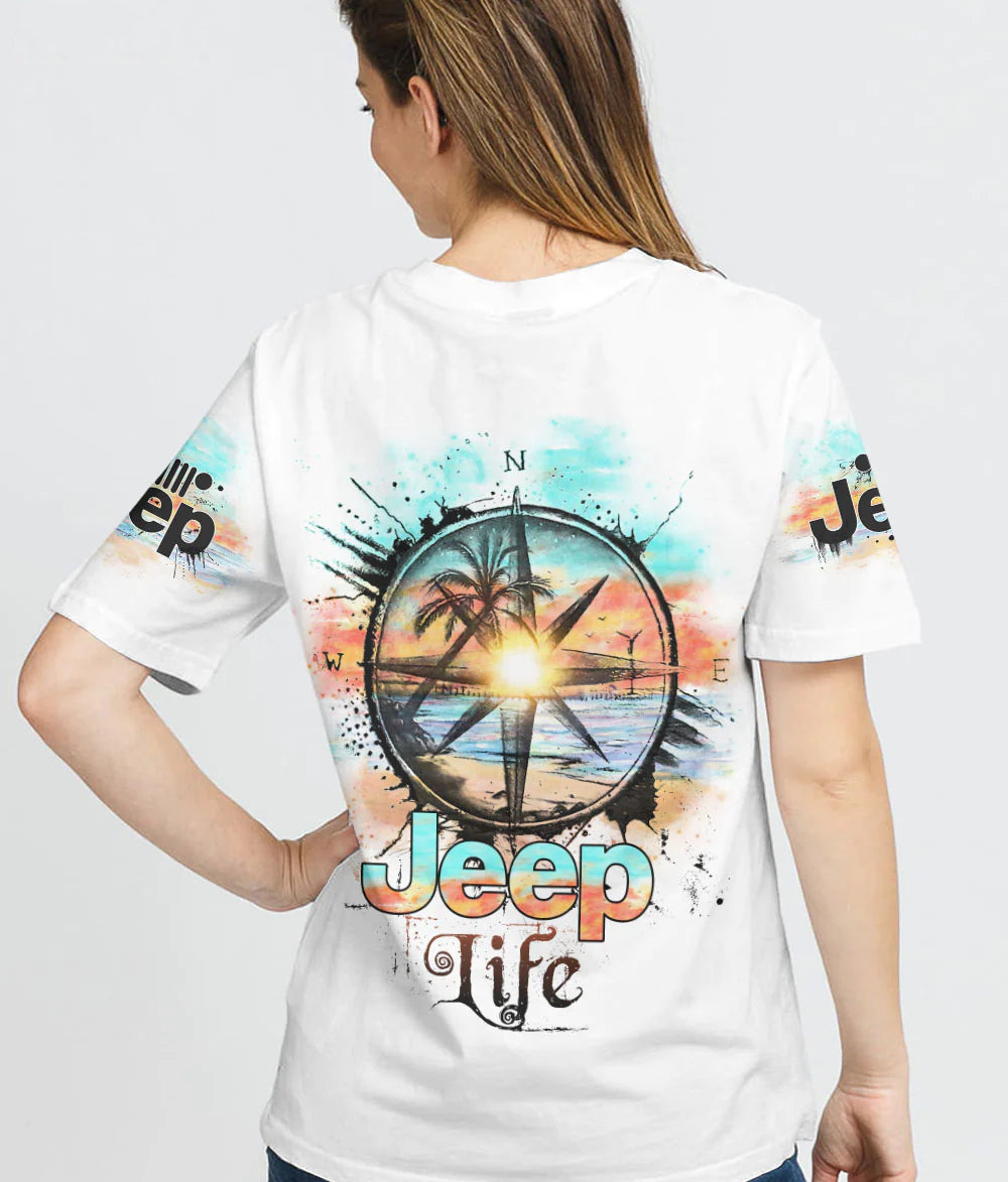 jeep-life-beach-compass-t-shirt