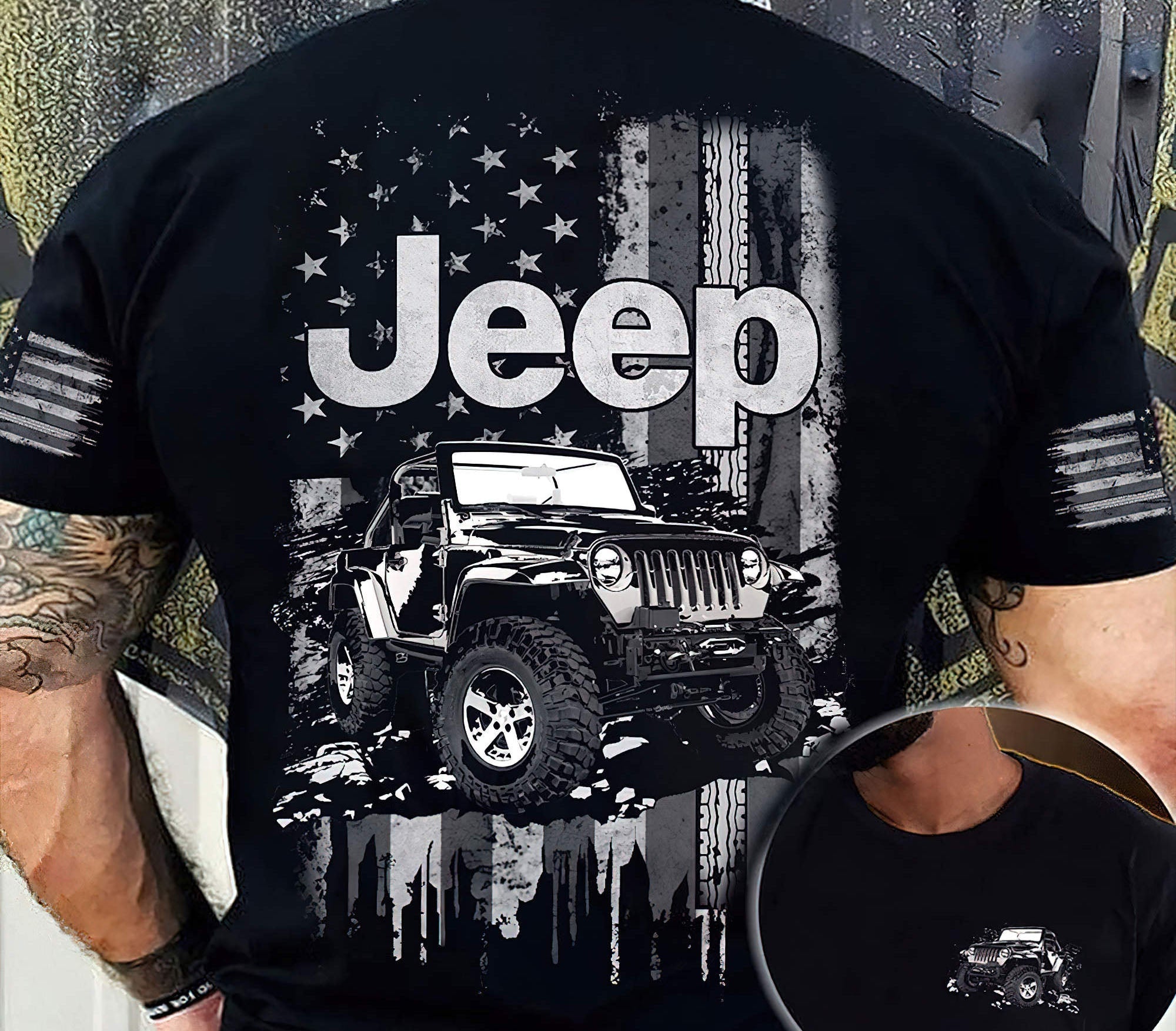 jeep-grunge-bw-t-shirt