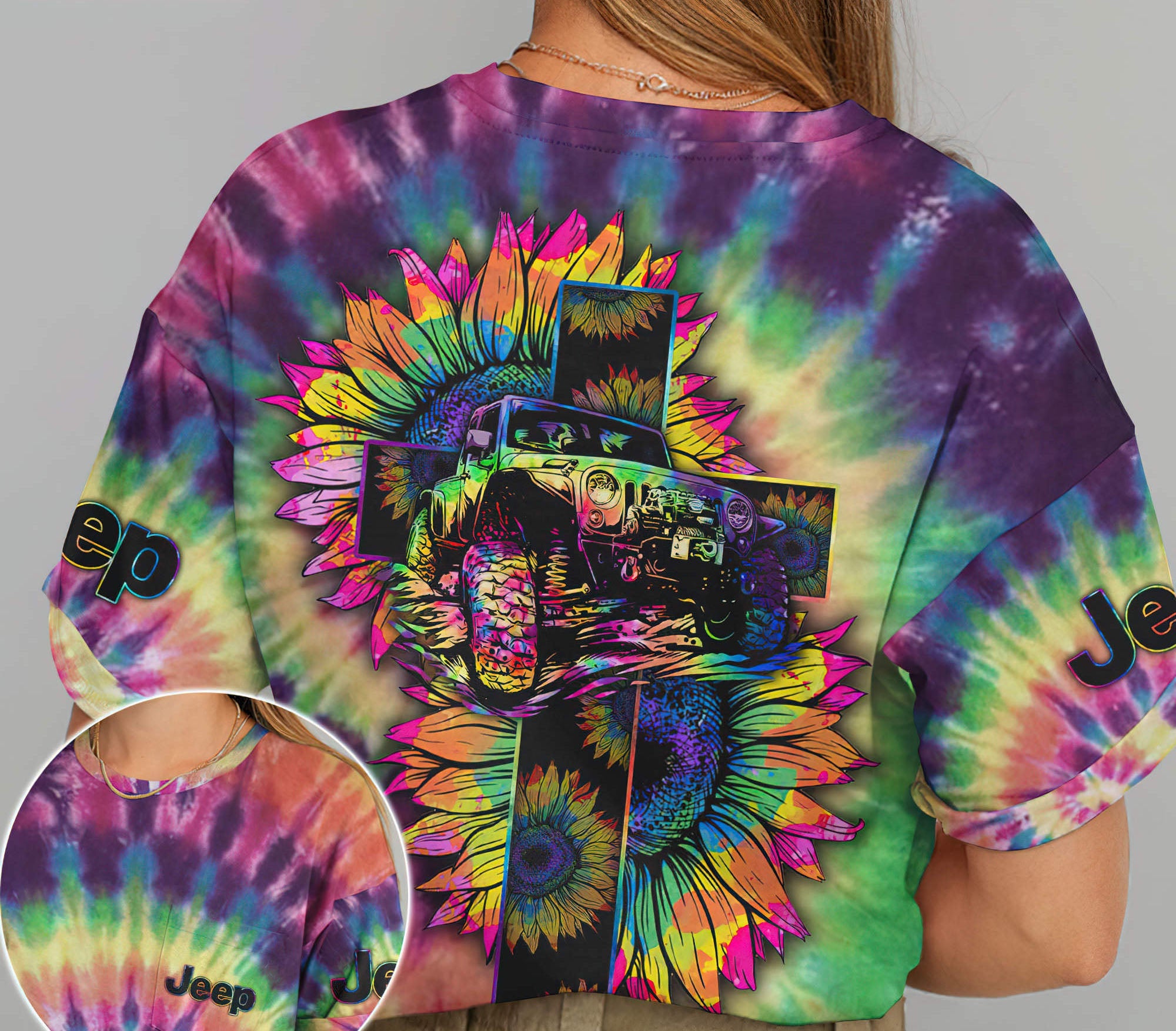 cross-sunflower-jeep-tie-dye-t-shirt