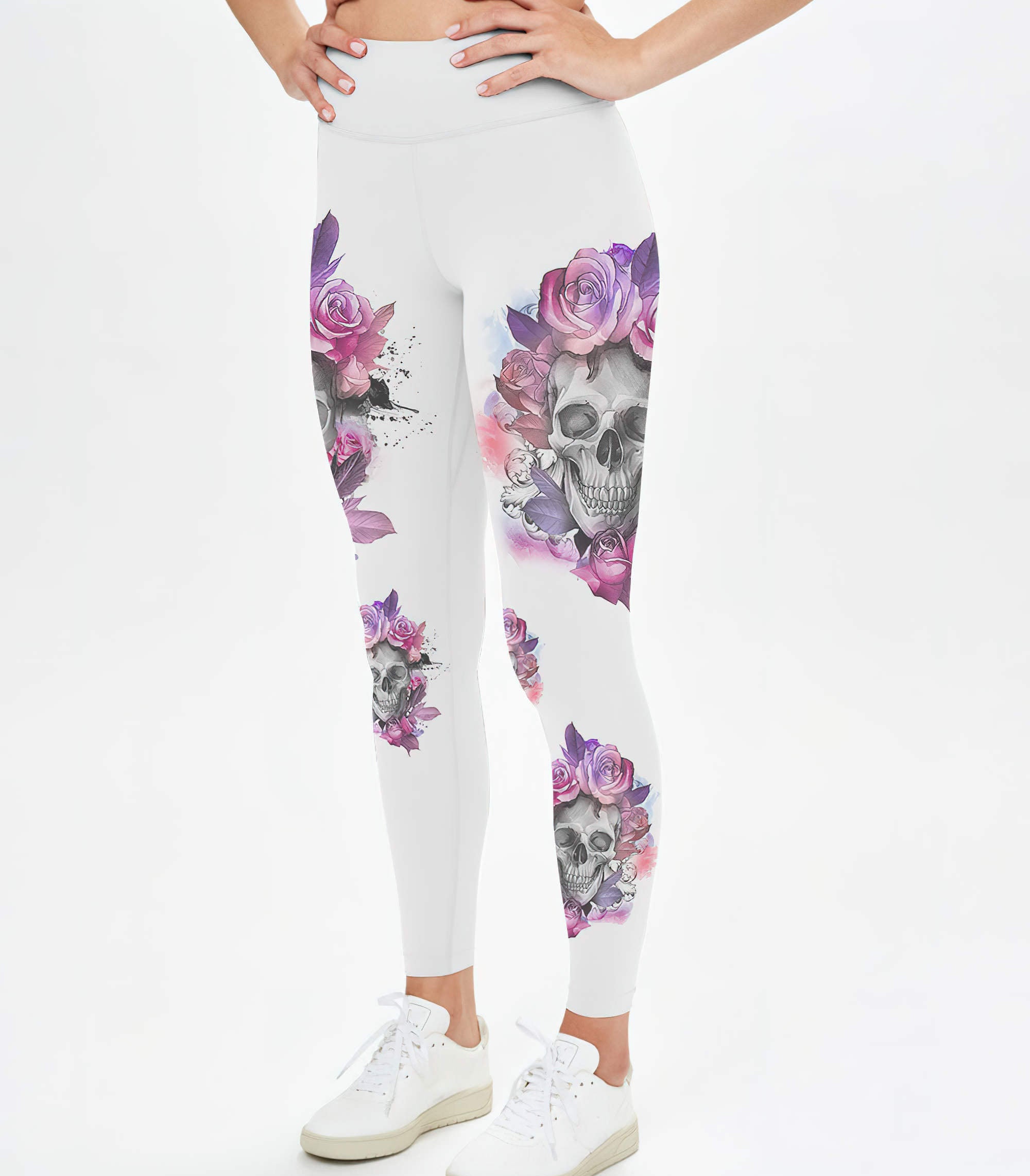 always-a-strong-woman-skull-all-over-print-1-leggings