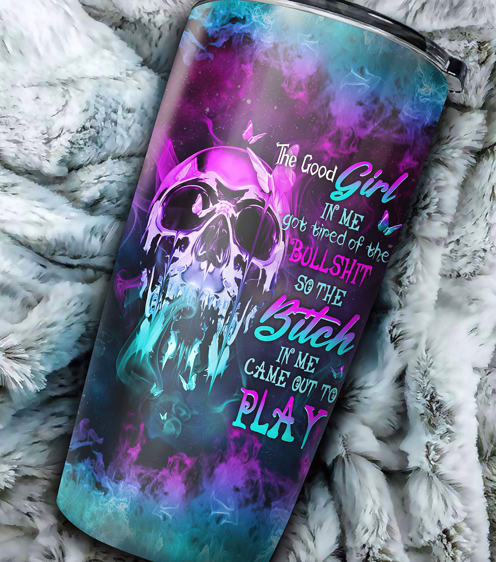 personalized-the-good-girl-in-me-got-tired-skull-1-tumbler