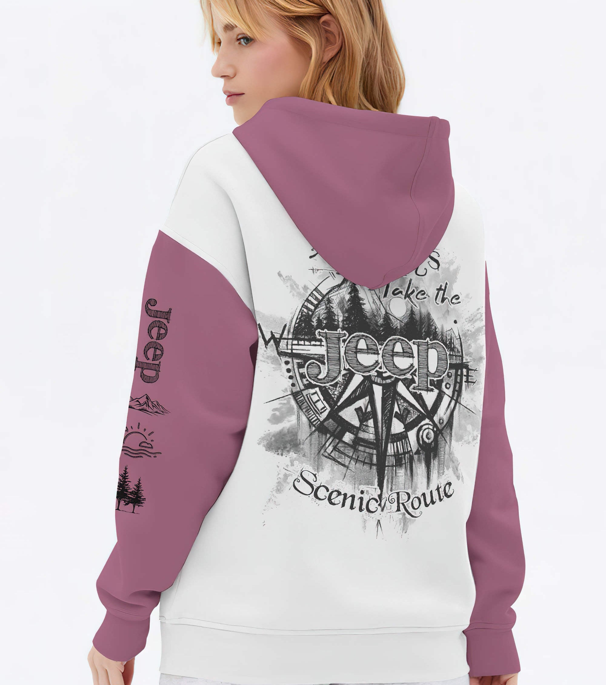 personalized-always-take-the-scenic-route-compass-jeep-hoodie