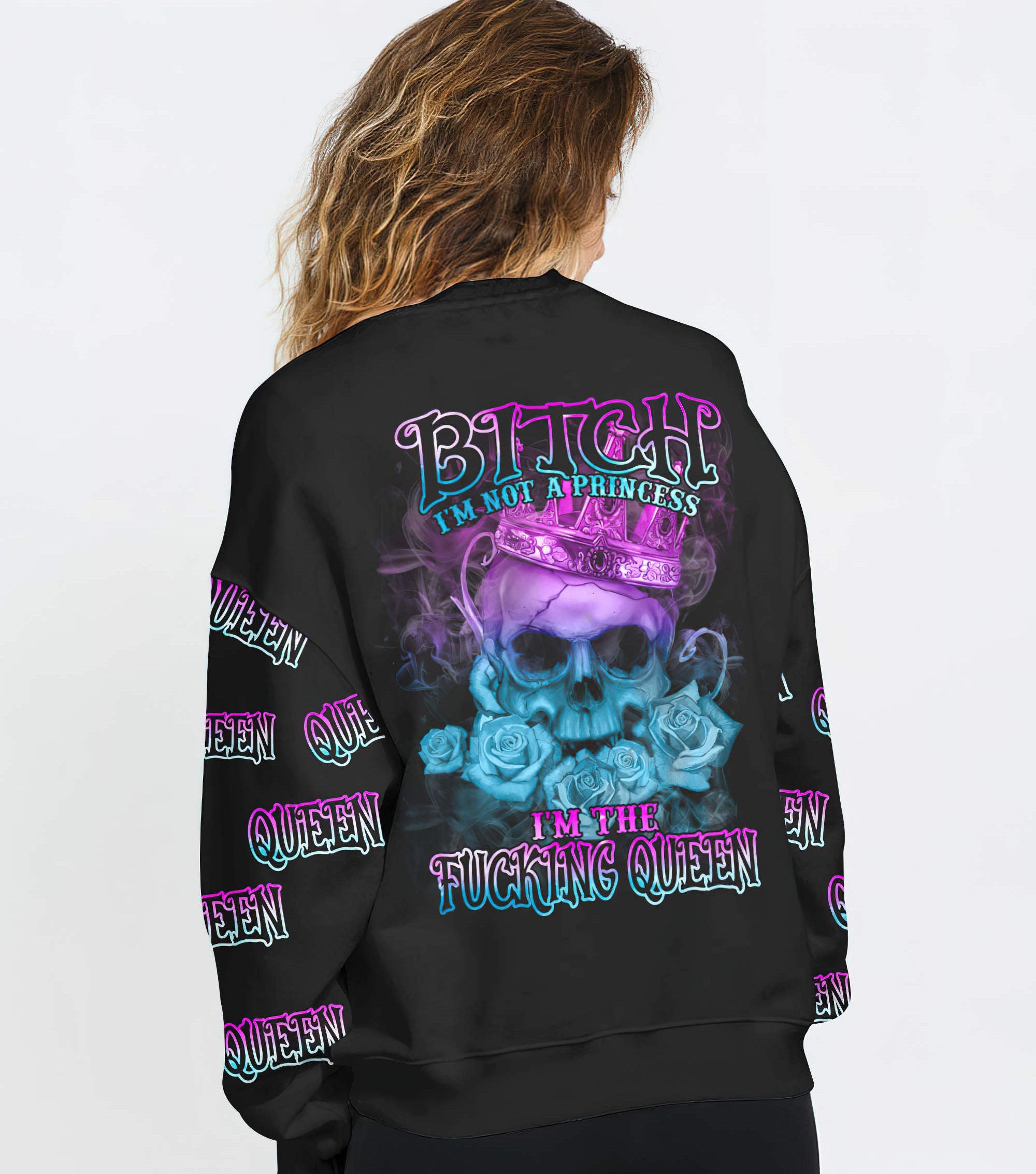 im-fking-queen-fire-skull-bones-all-over-print-sweatshirt