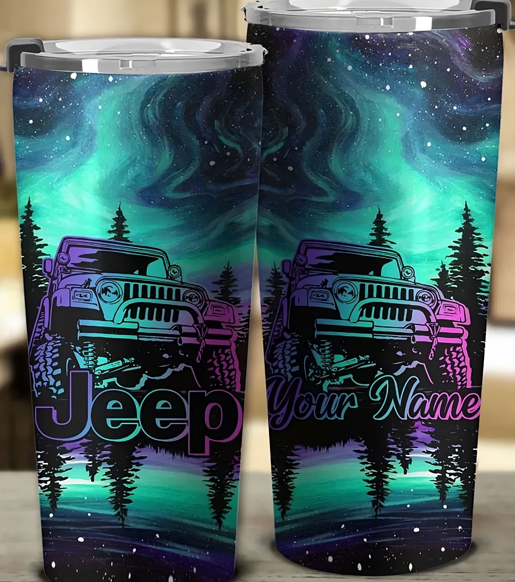 personalized-jeep-painting-forest-tumbler