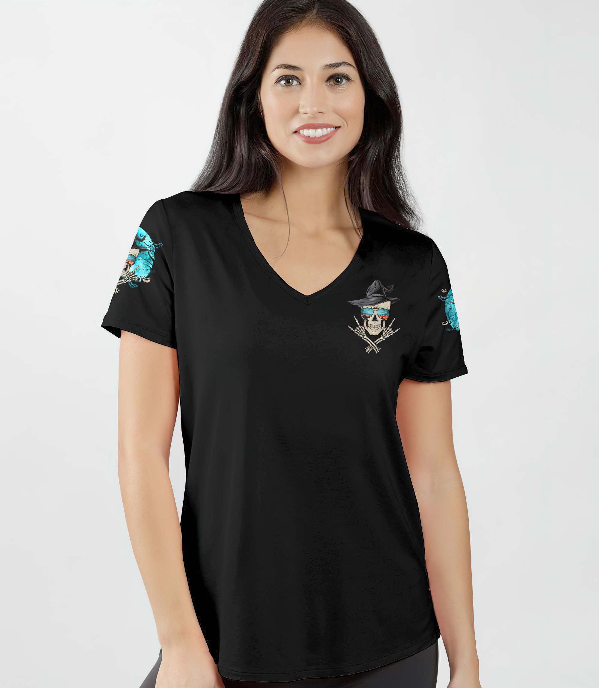 some-witches-dont-like-brooms-skull-all-over-print-women-v-neck-t-shirt