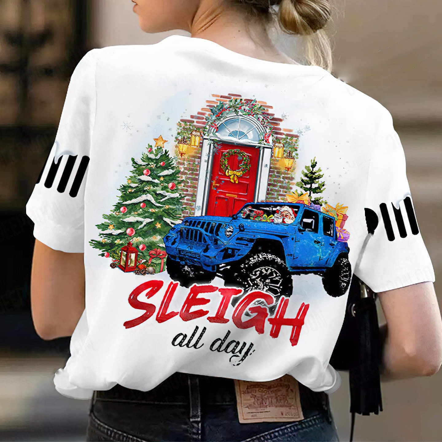 sleigh-jeep-christmas-1-t-shirt