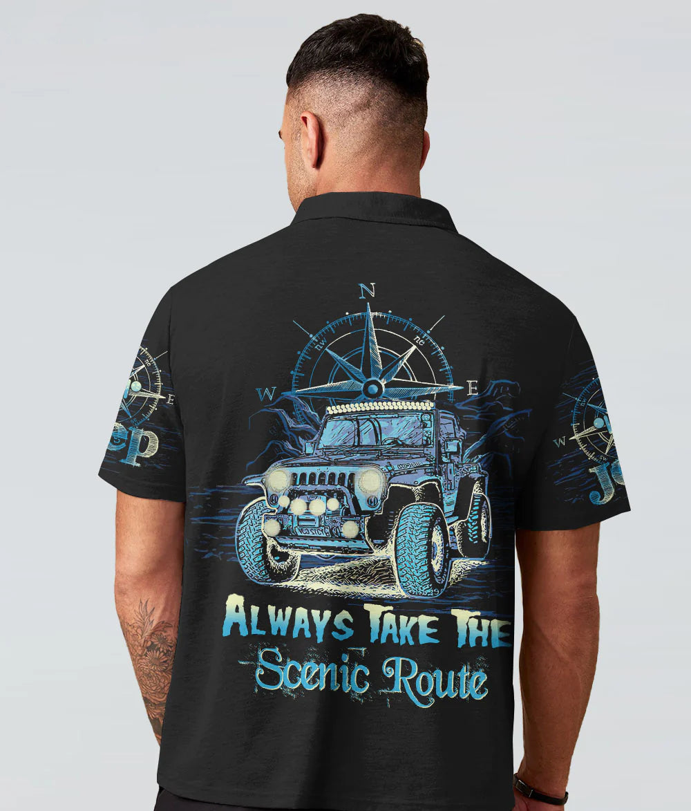 always-take-the-scenic-routevintage-jeep-polo-shirt