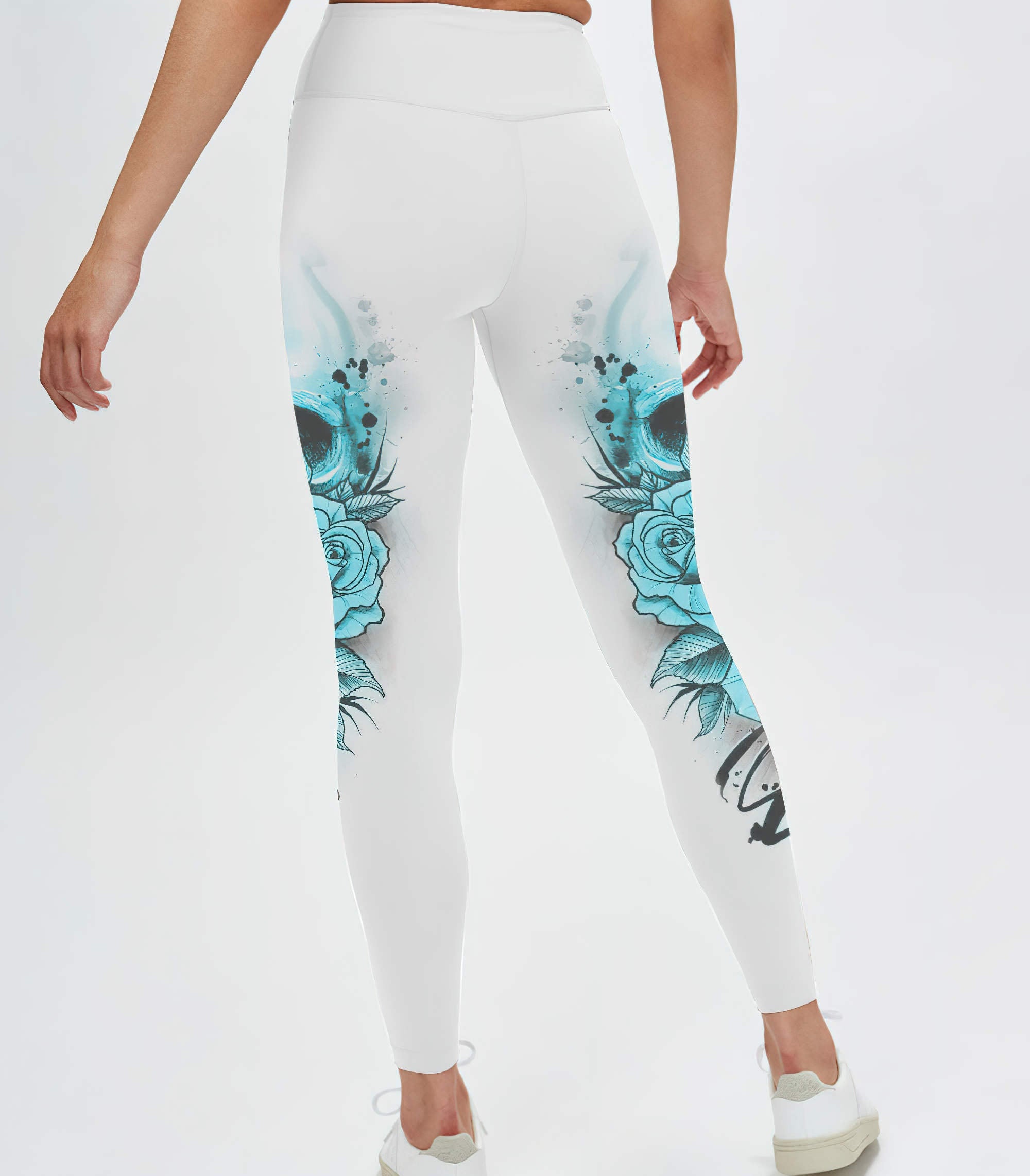 Just A Woman Who Loves Skull And Has Tattoos All Over Print 1 Leggings