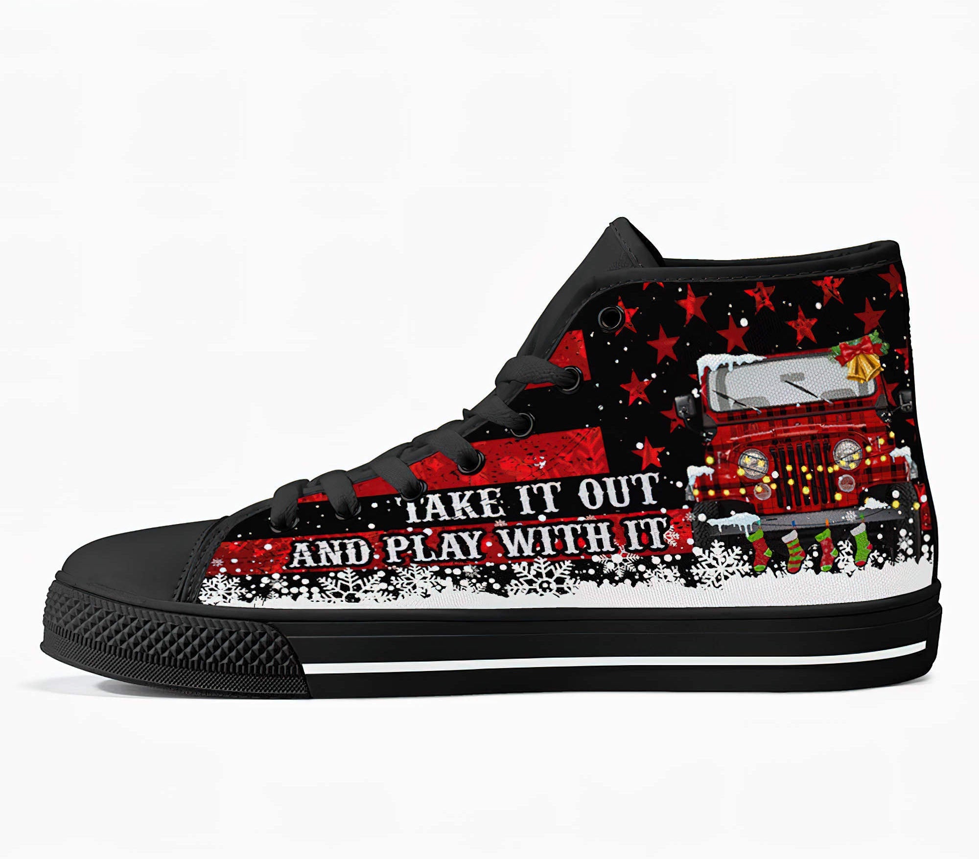 take-it-out-christmas-jeep-high-top-shoes