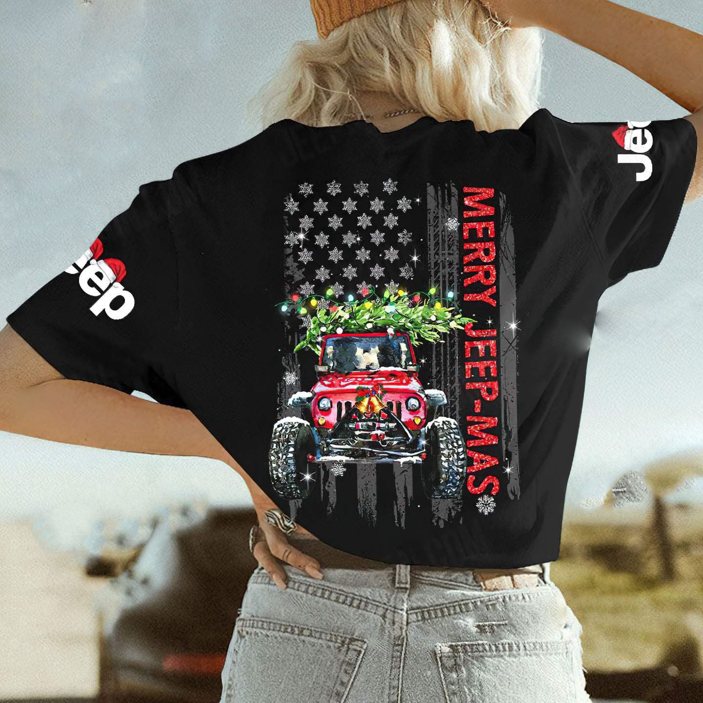 singing-jeep-christmas-t-shirt