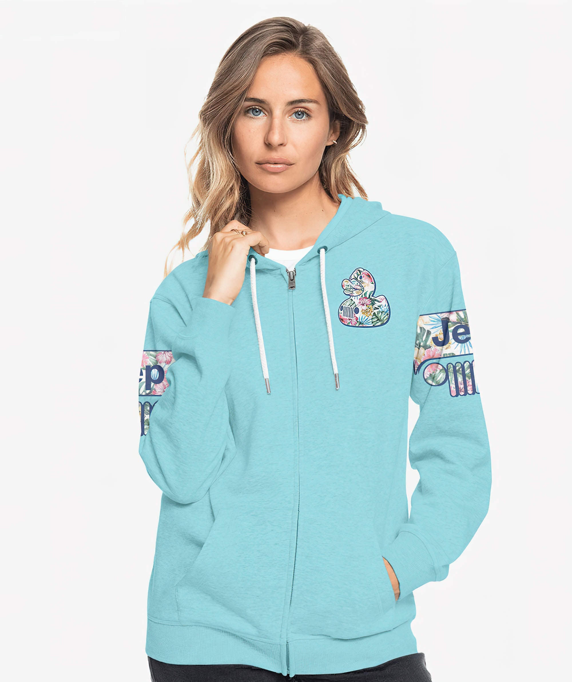 aint-nothing-flower-jeep-duck-hoodie