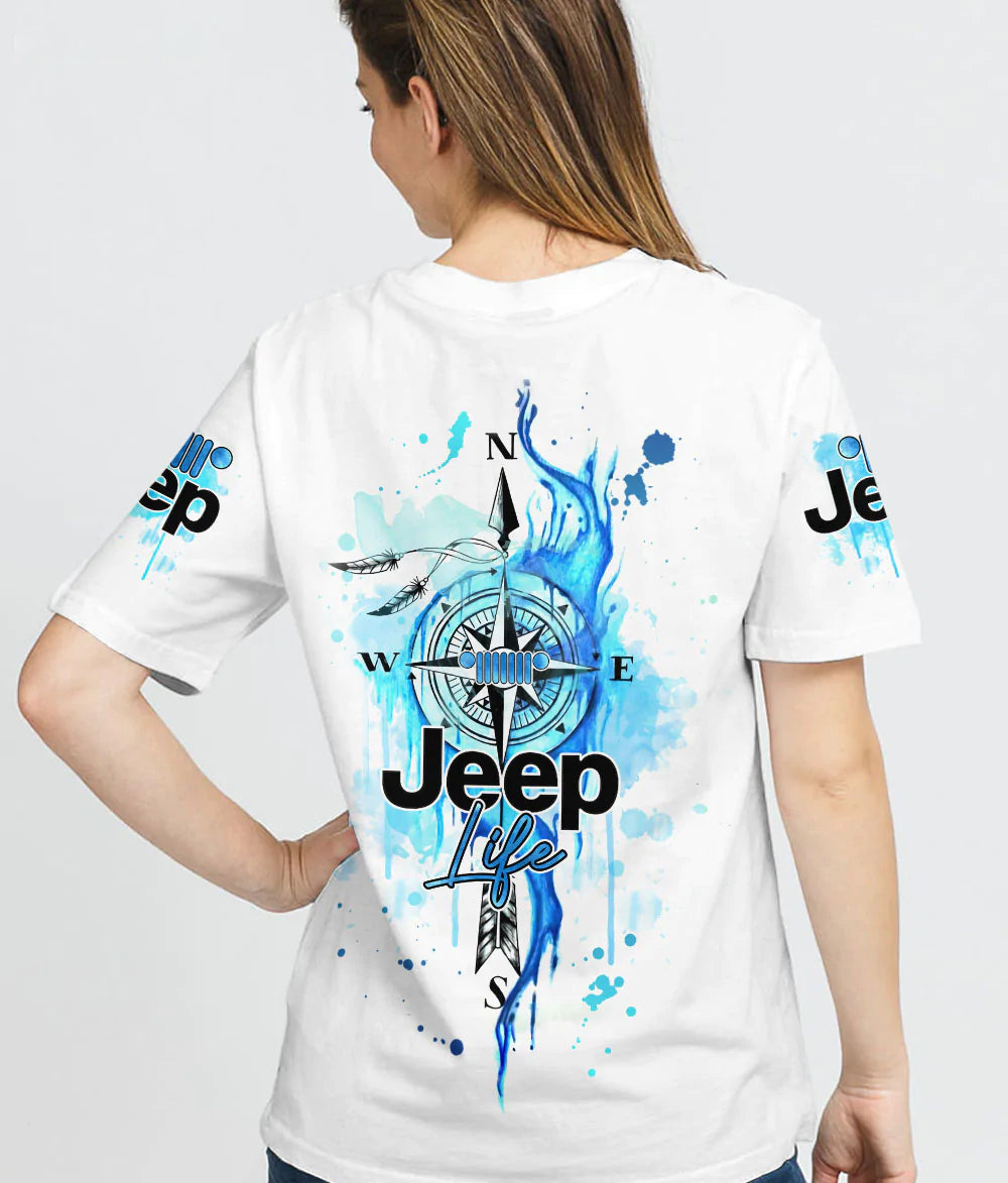 jeep-life-watercolor-compass-t-shirt