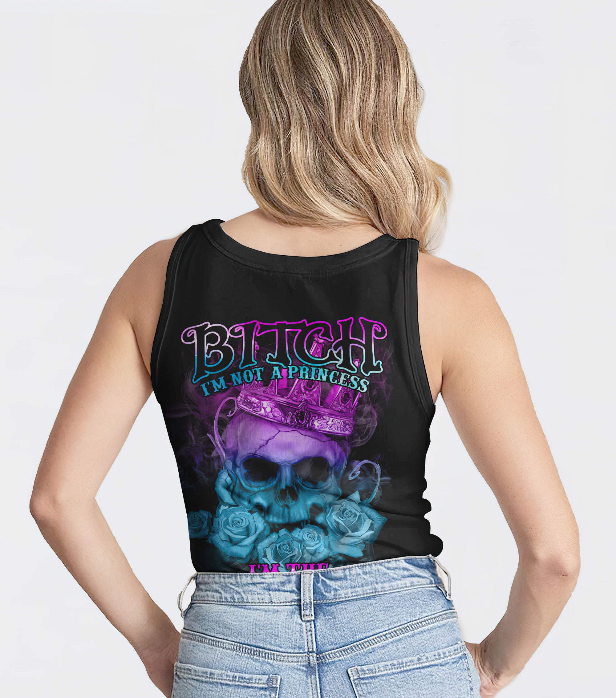 im-fking-queen-fire-skull-bones-all-over-print-tank-top