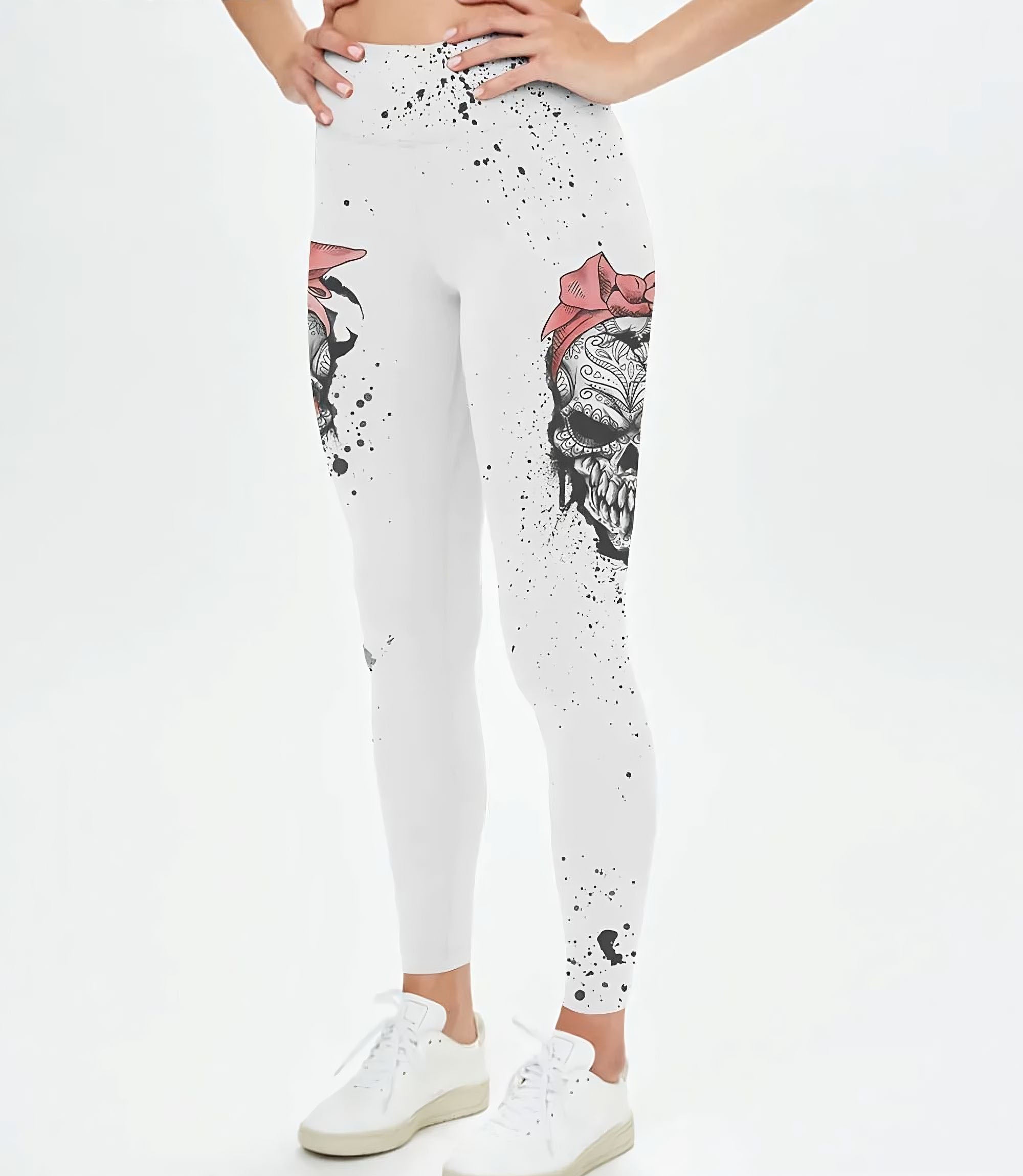 im-not-a-hot-mess-tattoo-skull-rose-all-over-print-leggings