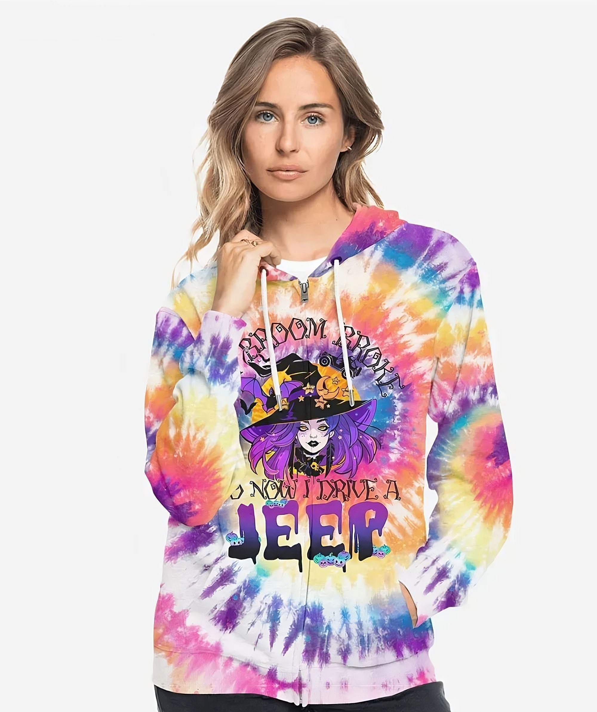 my-broom-broke-so-now-i-drive-a-jeep-tie-dye-halloween-all-over-print-hoodie