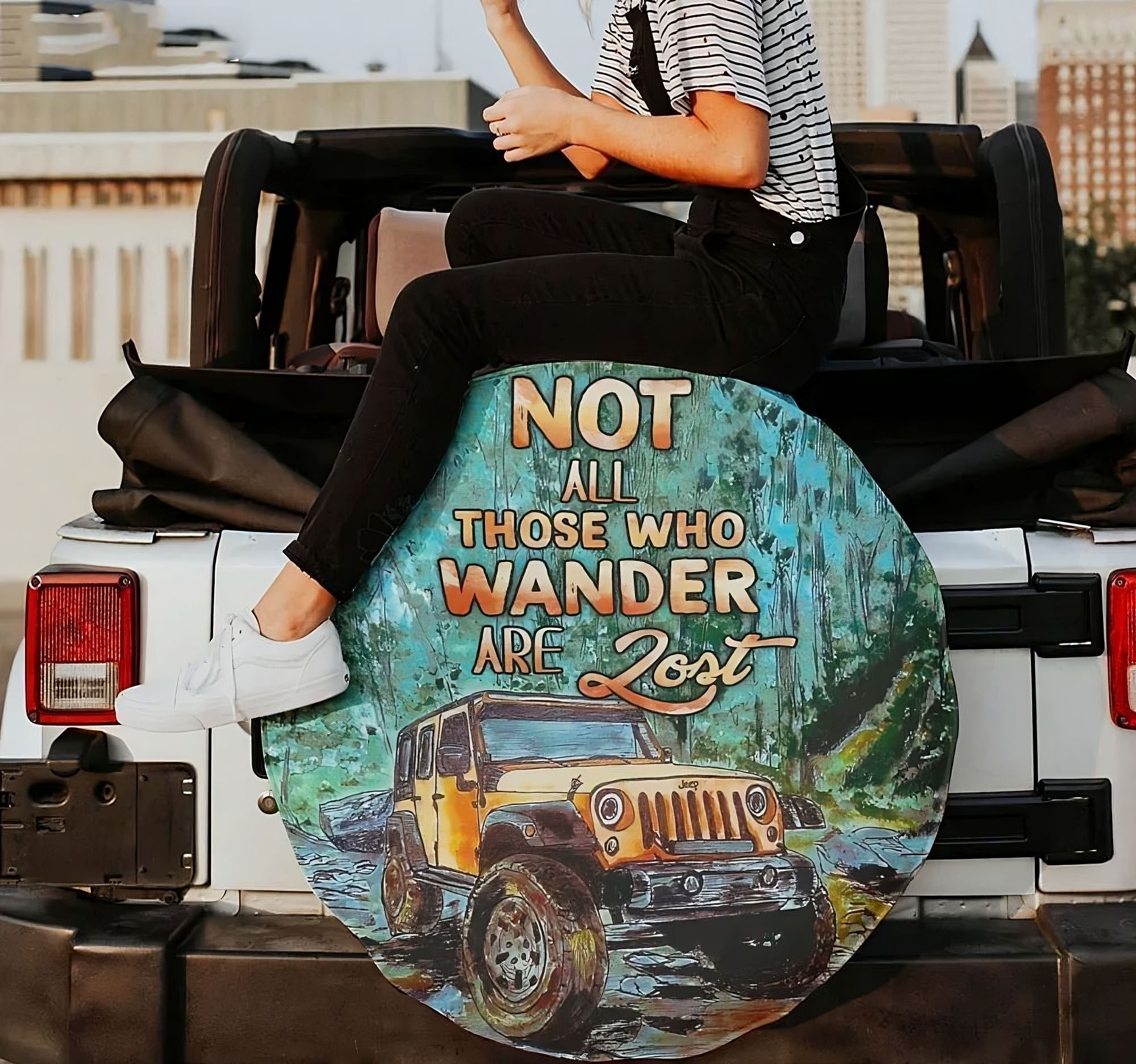 not-all-those-who-wander-are-lost-watercolor-automotive-spare-tire-cover