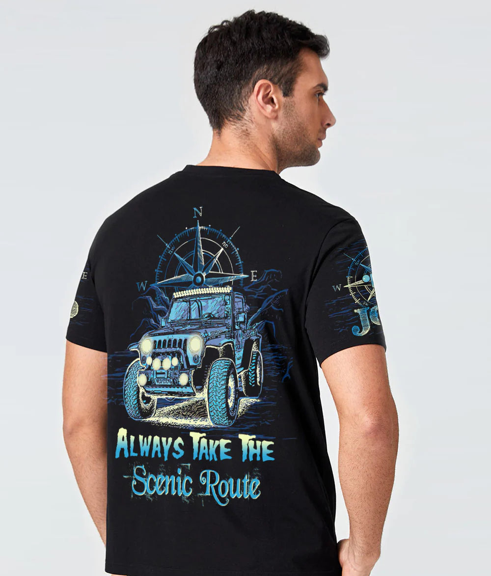 always-take-the-scenic-routevintage-jeep-t-shirt