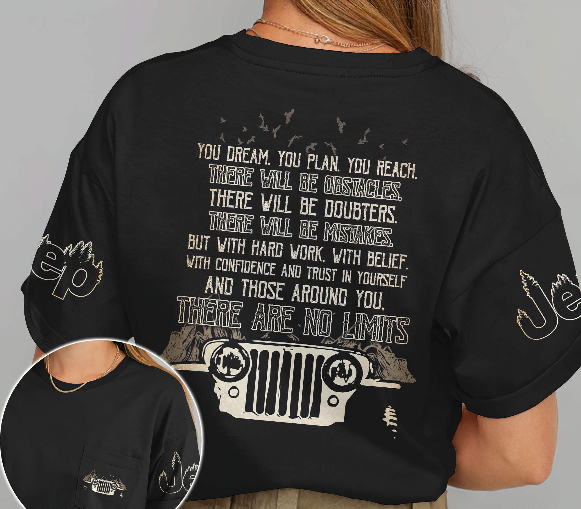 jeep-there-are-no-limits-t-shirt