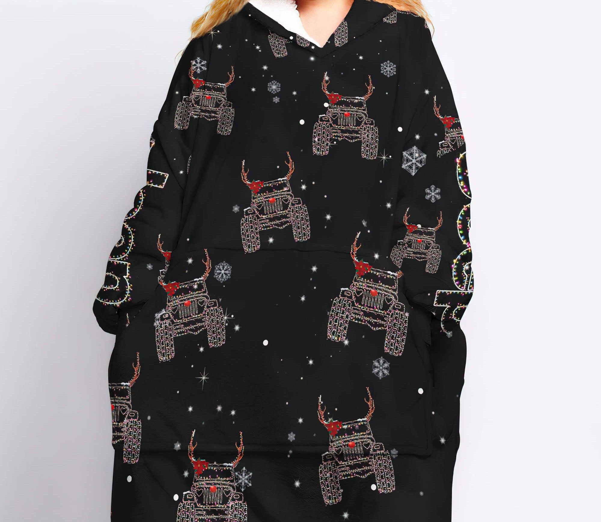 jeep-christmas-light-wearable-blanket-hoodie