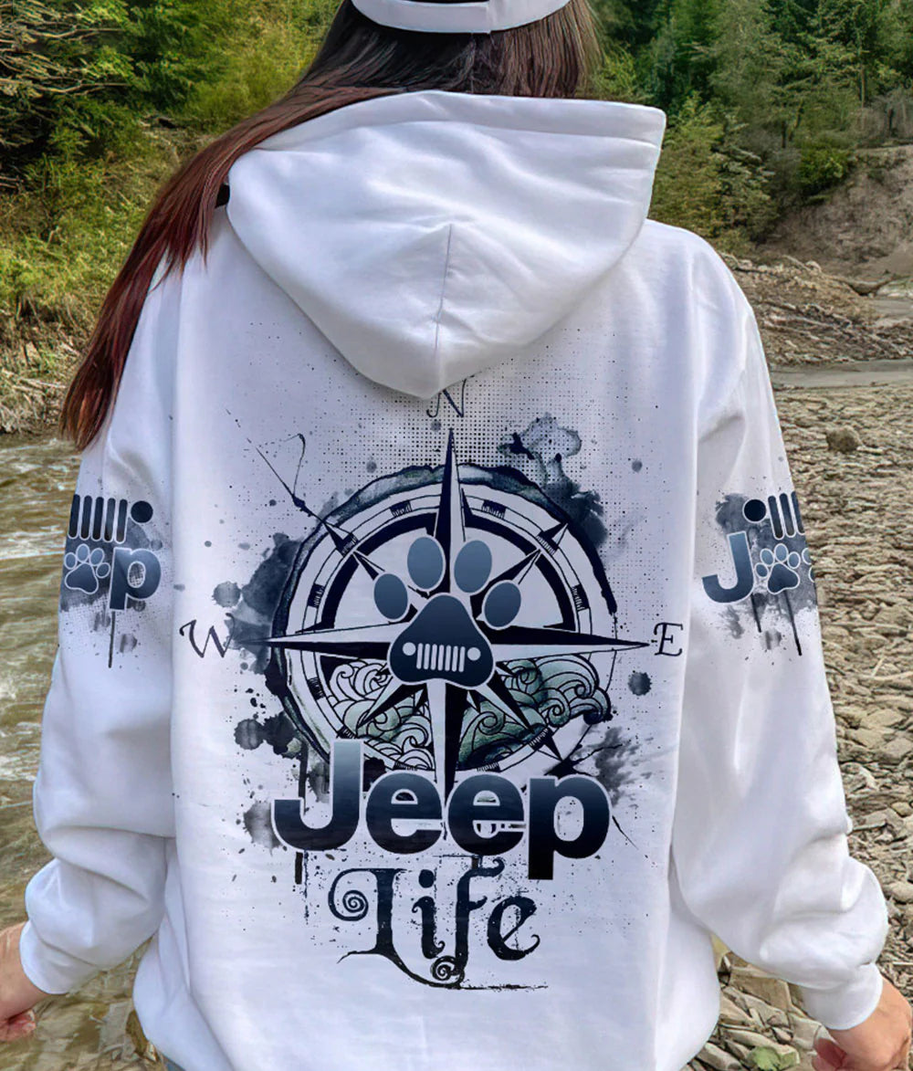 jeep-life-compass-dog-paw-hoodie