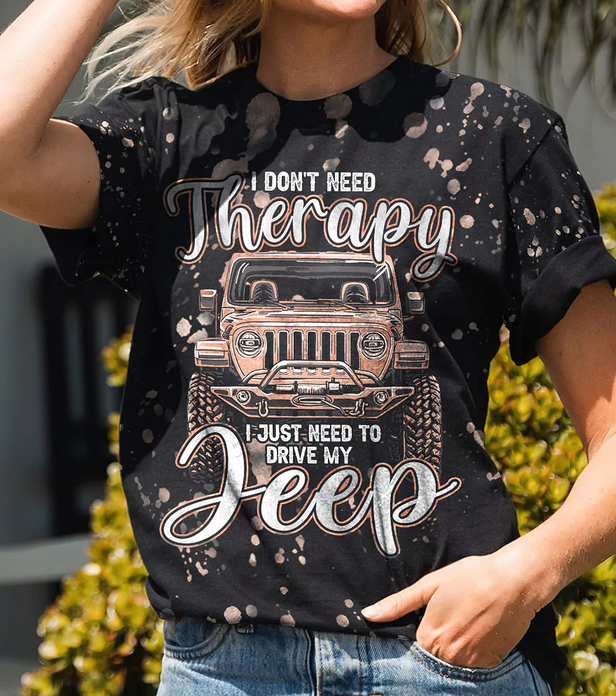 i-dont-need-therapy-jeep-bleached-t-shirt