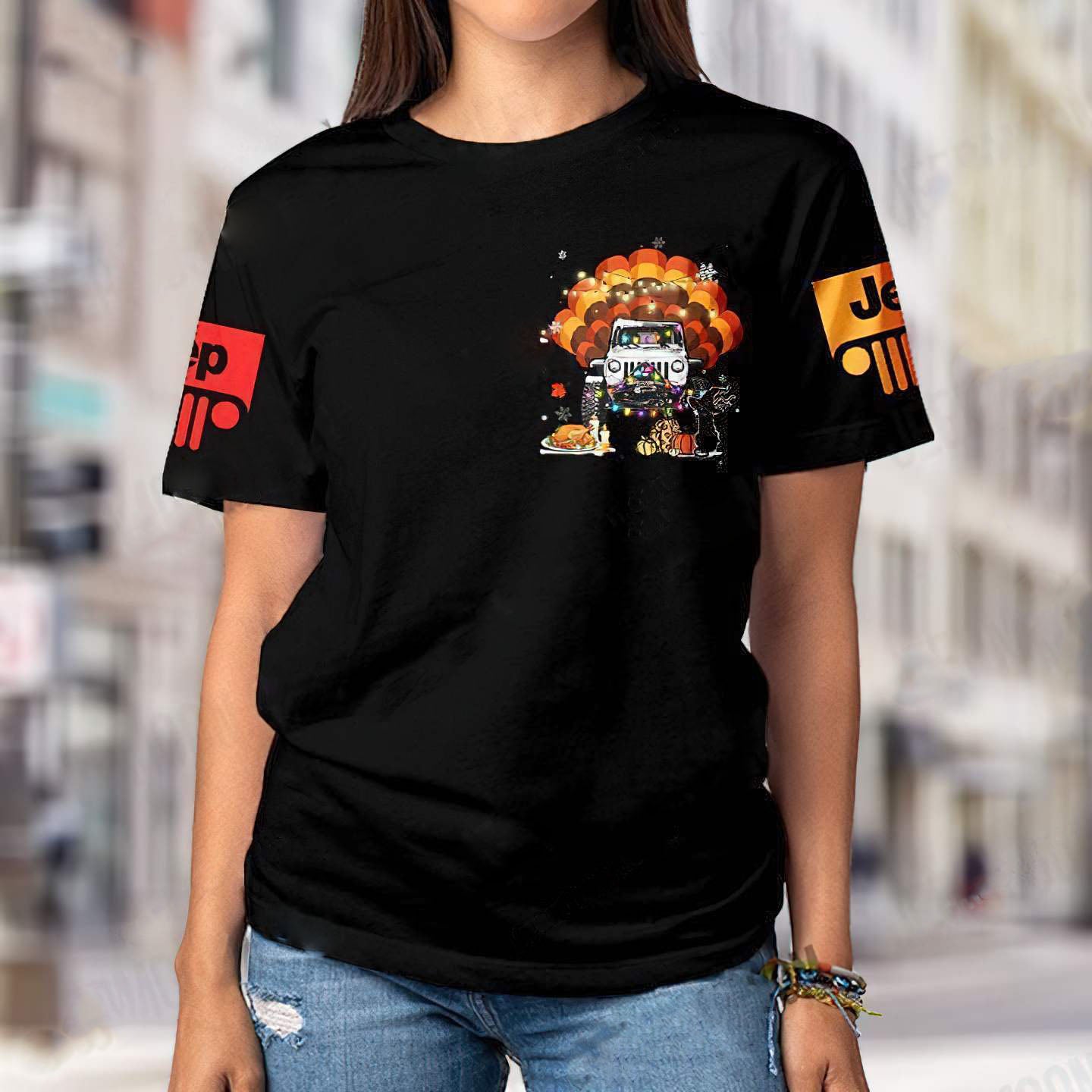 halothanksmas-jeep-christmas-t-shirt