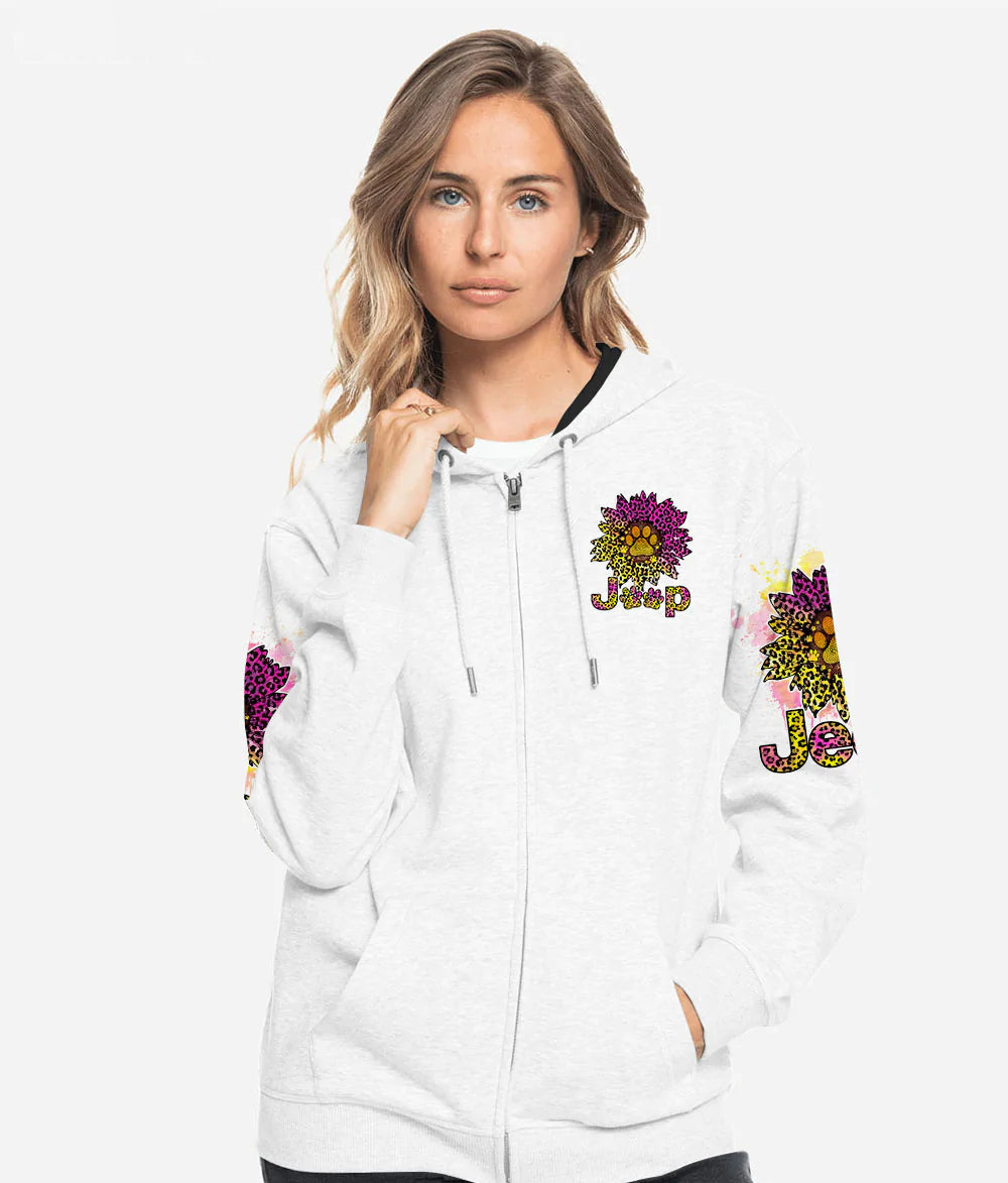 jeep-girl-dog-leopard-sunflower-hoodie