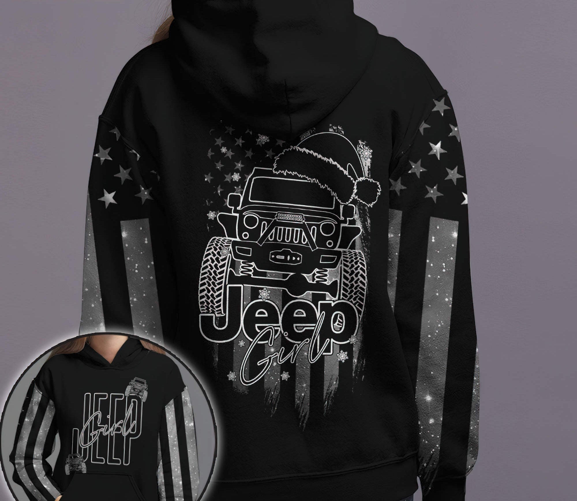 jeep-girl-christmas-flag-hoodie