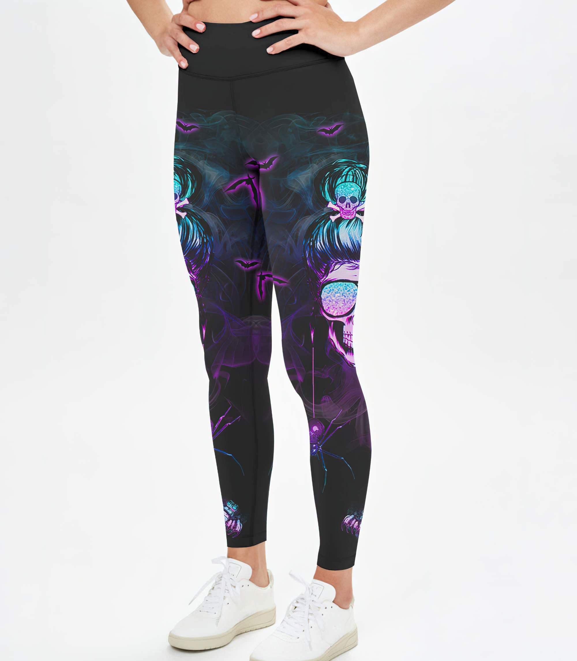 the-good-girl-in-me-got-tired-skull-halloween-all-over-print-leggings