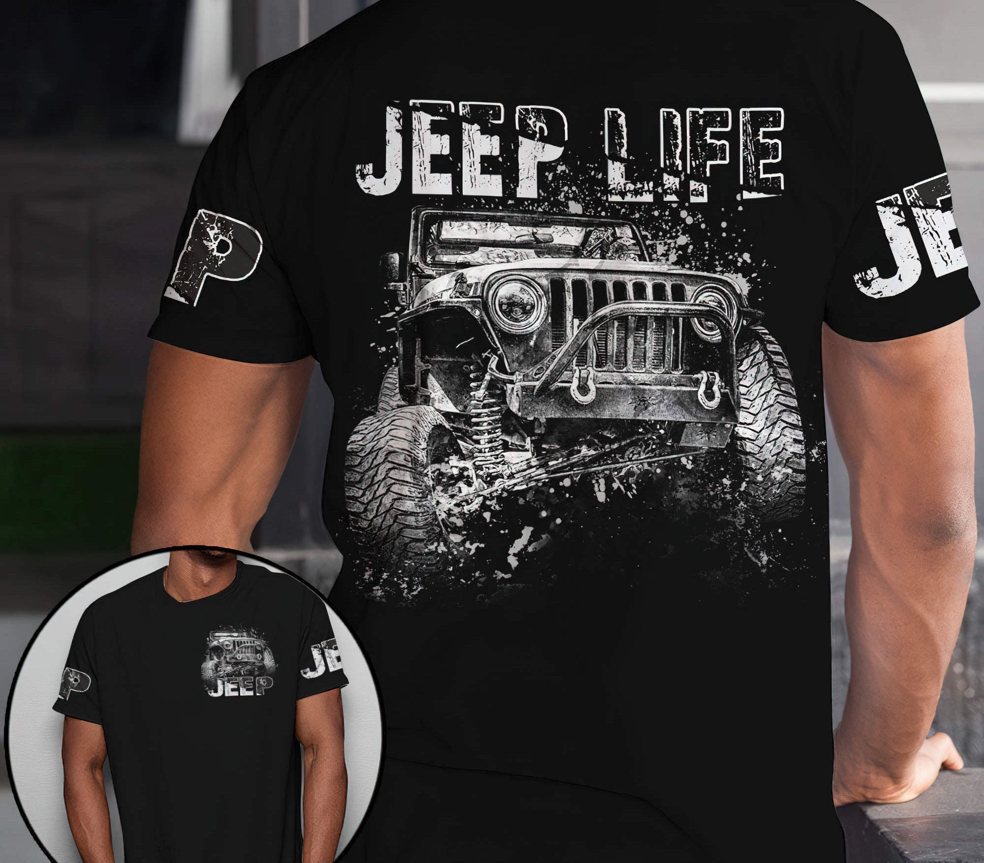 jeep-life-half-text-bw-t-shirt