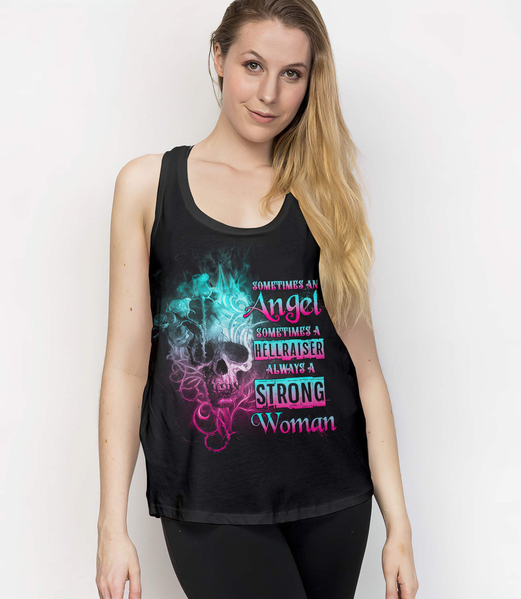 strong-woman-fire-skull-rose-tattoo-all-over-print-tank-top