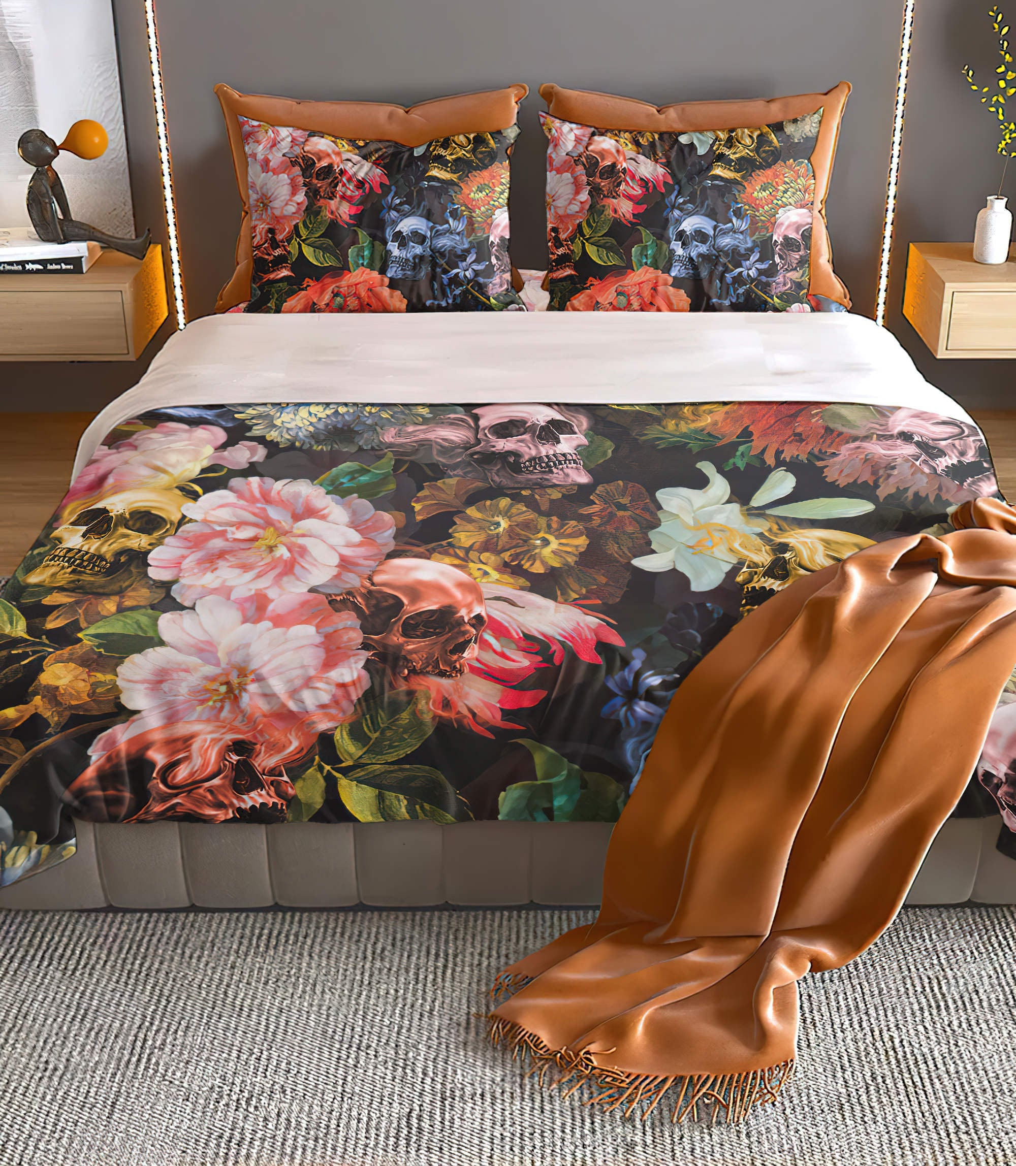 midnight-flowers-skull-bedding-set-bedding-set