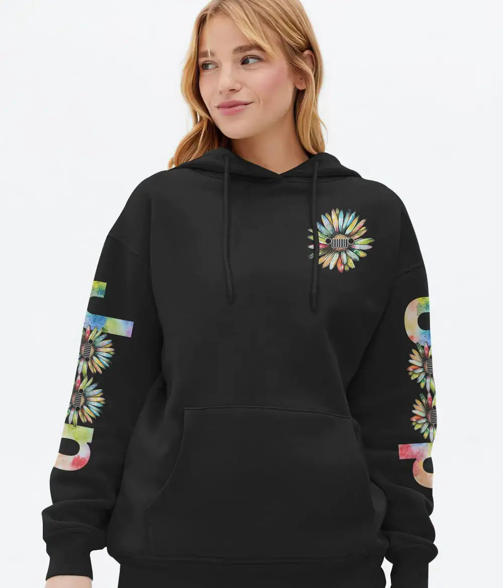 jeep-girl-daisy-painting-flag-hoodie