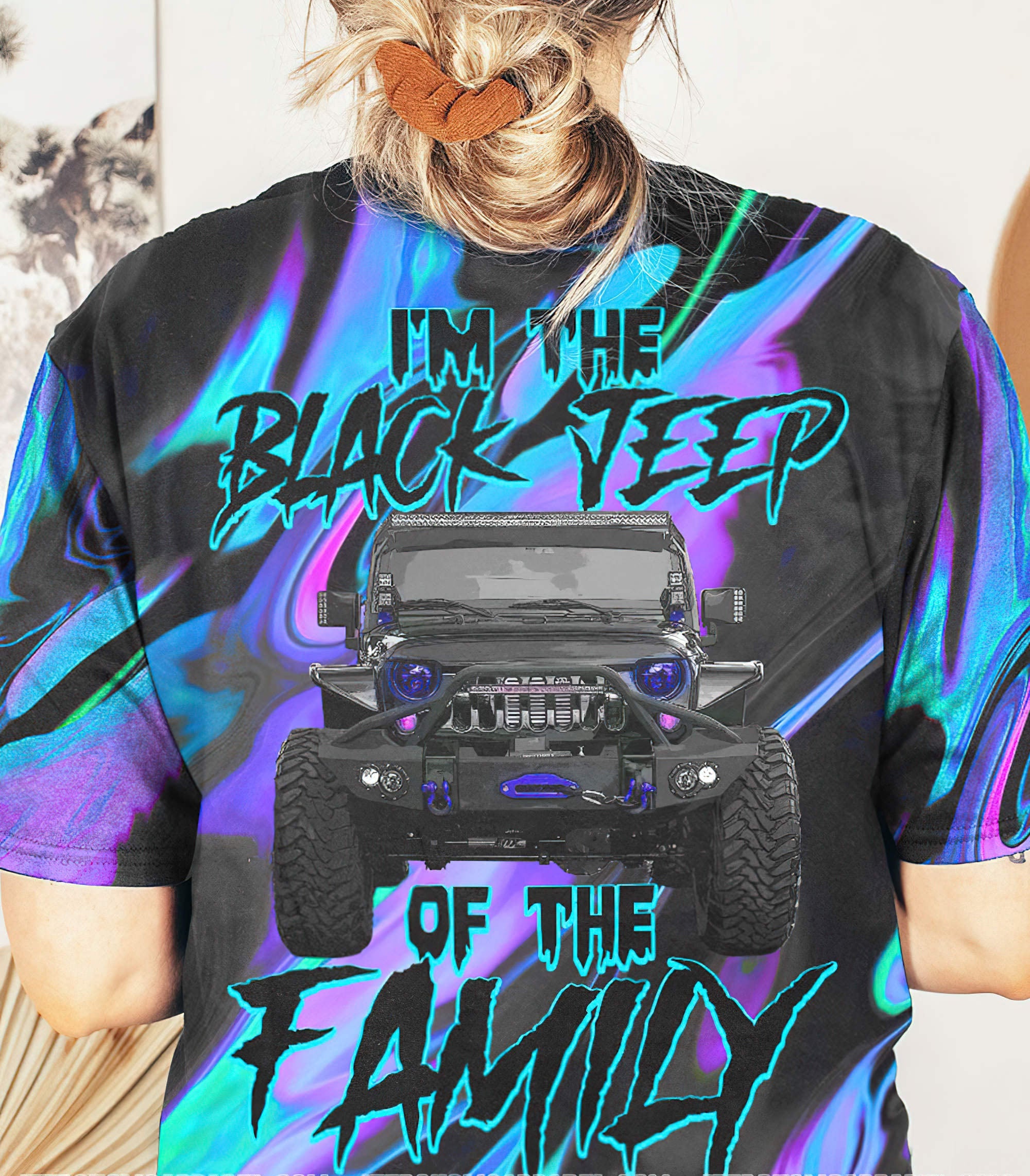 im-the-black-jeep-of-the-family-hologram-t-shirt