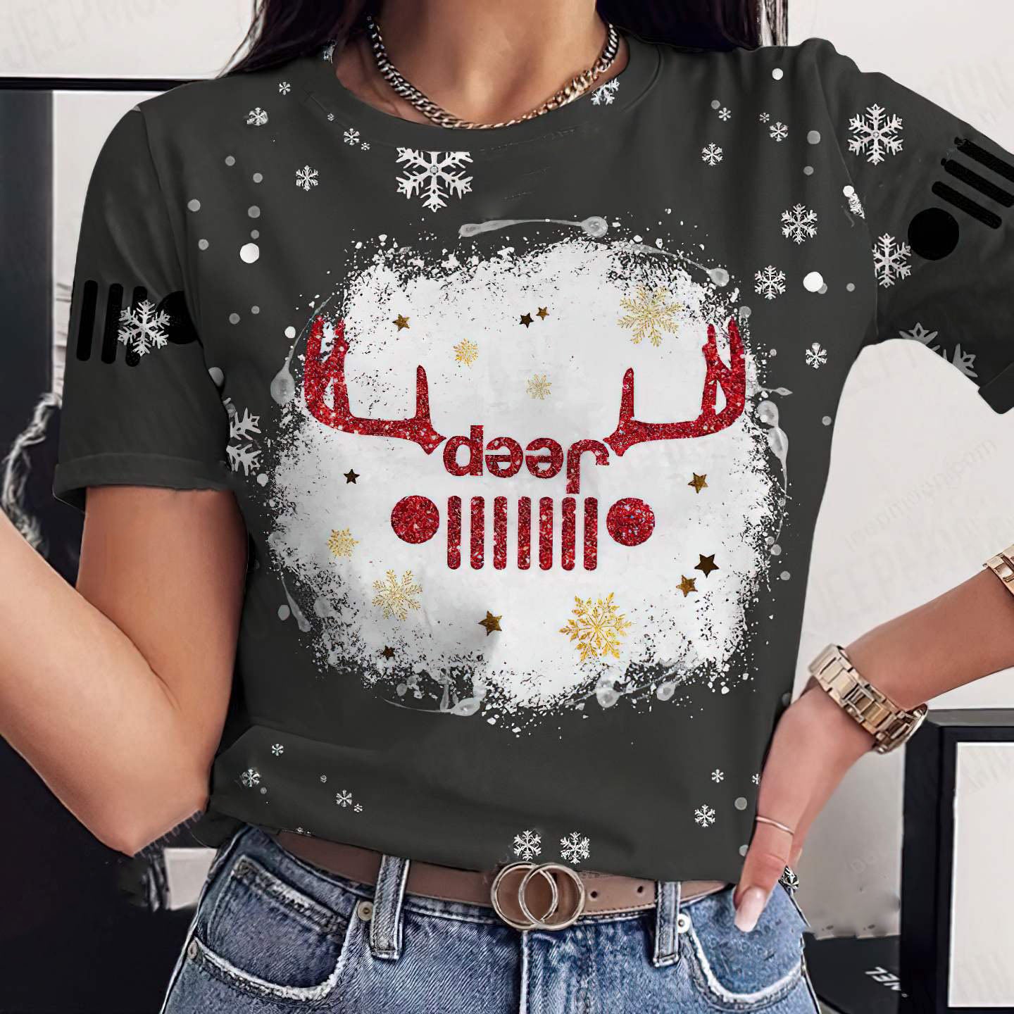 deer-jeep-christmas-t-shirt