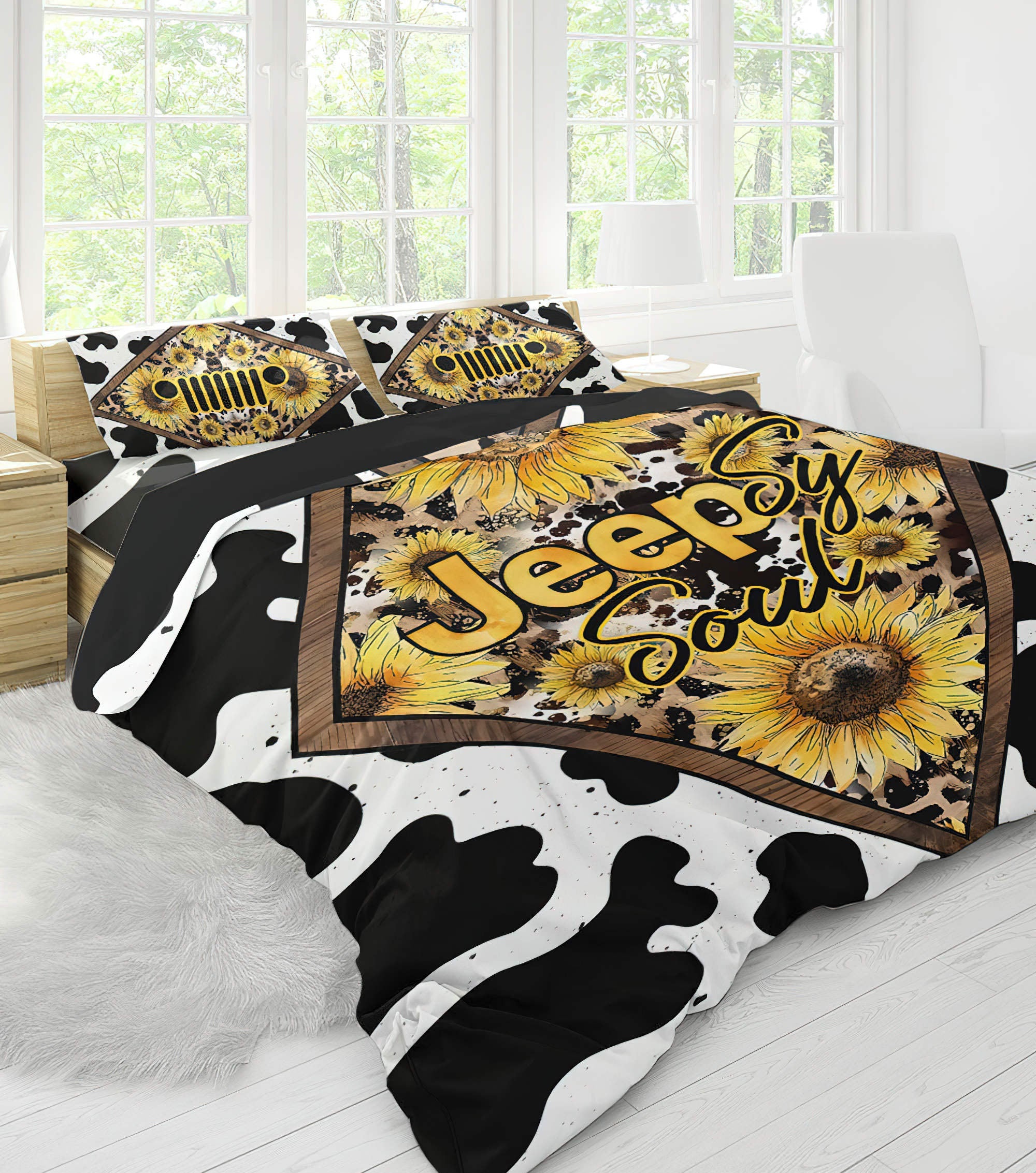 jeepsy-soul-sunflower-cowhide-bedding-set