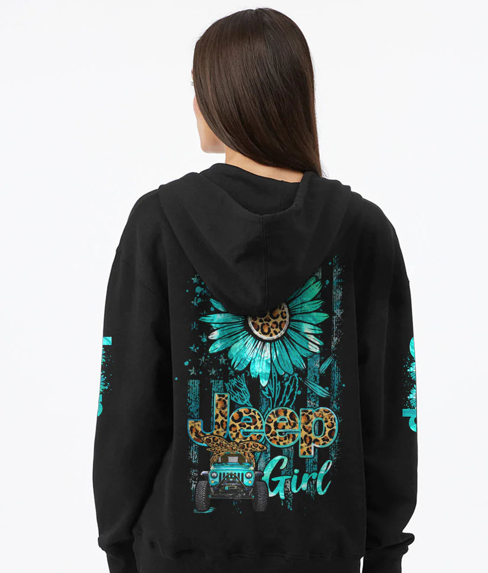 jeep-girl-teal-daisy-hoodie