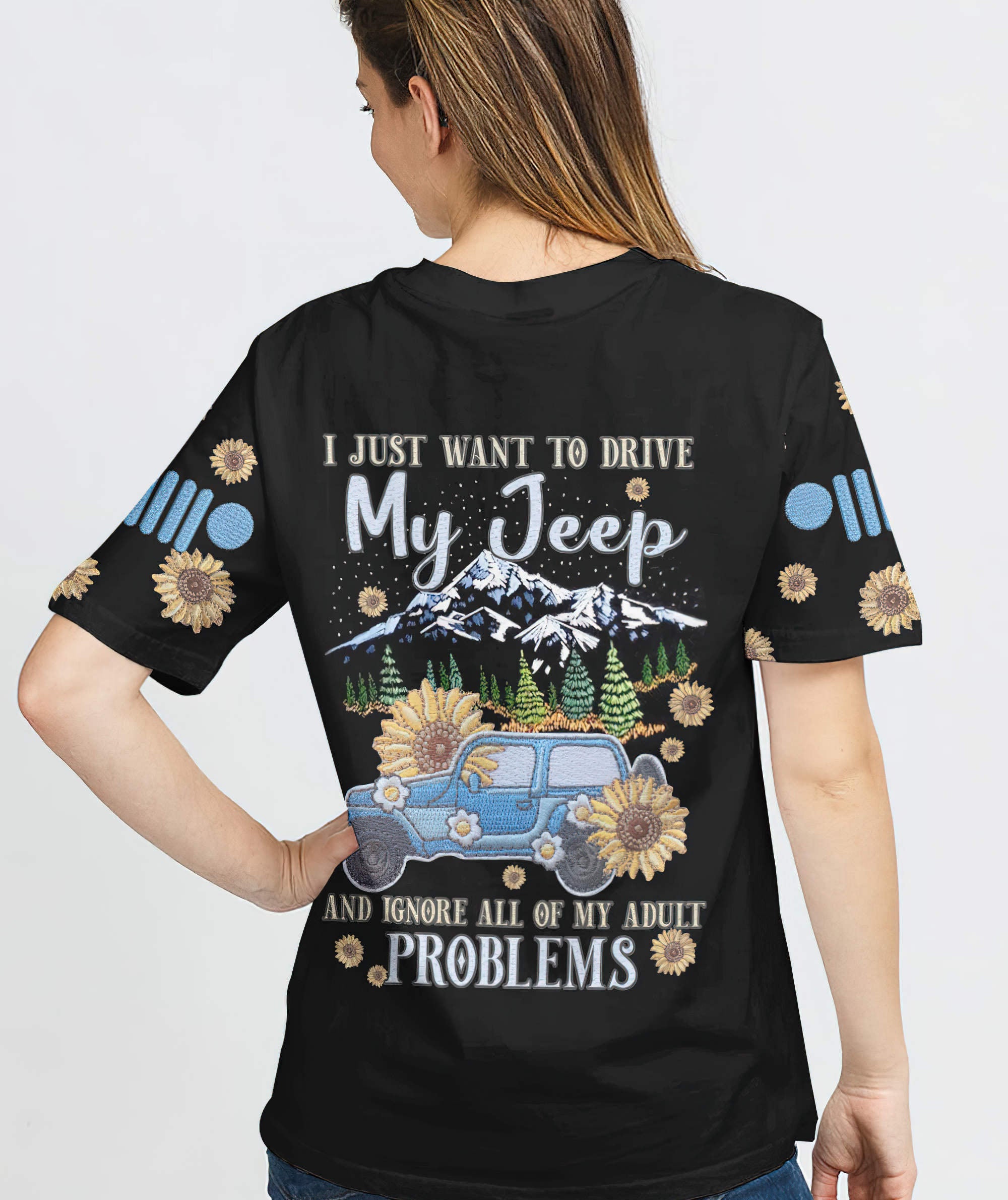 i-just-want-to-drive-jeep-sunflower-t-shirt