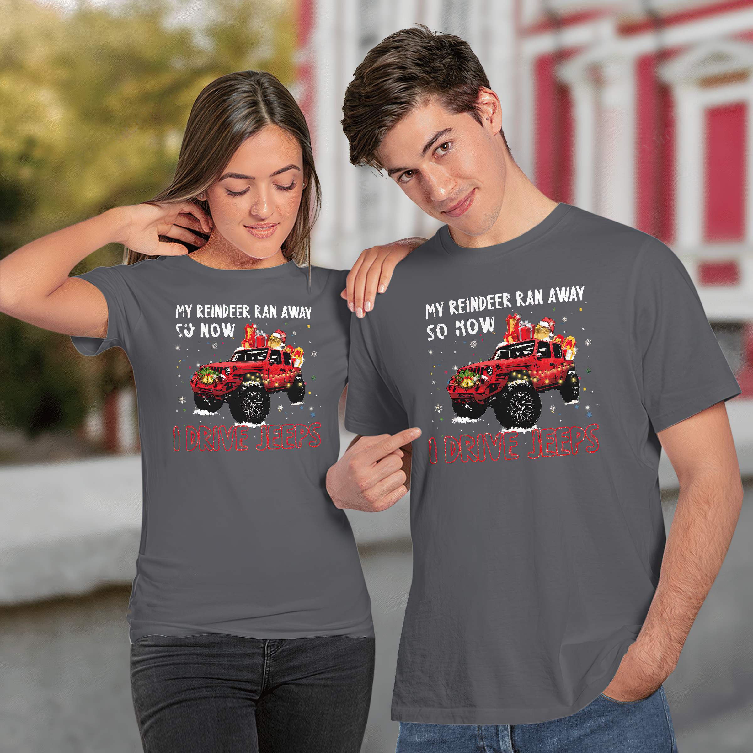 run-away-jeep-christmas-t-shirt