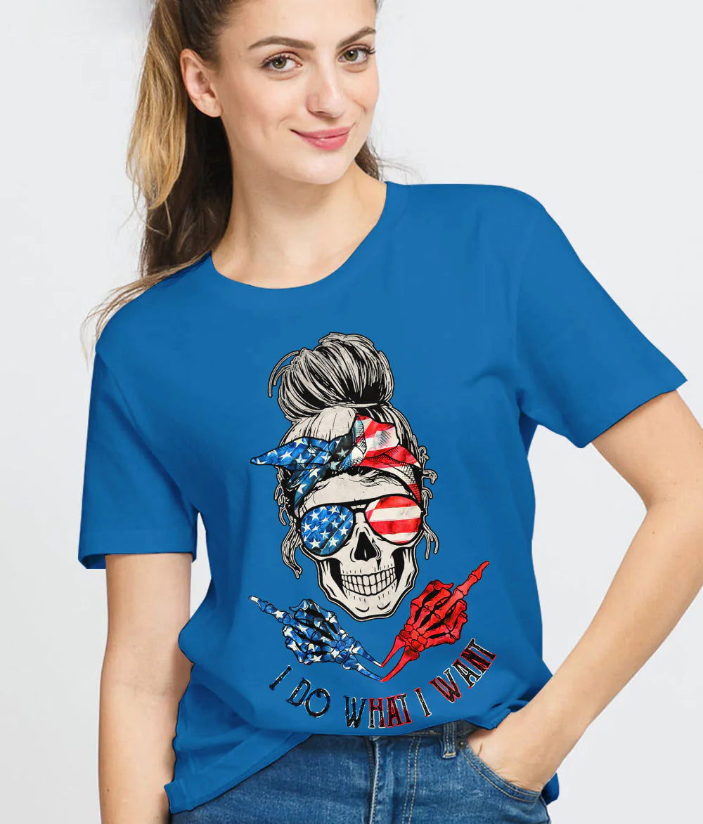 i-do-what-i-want-american-messy-bun-skull-t-shirt