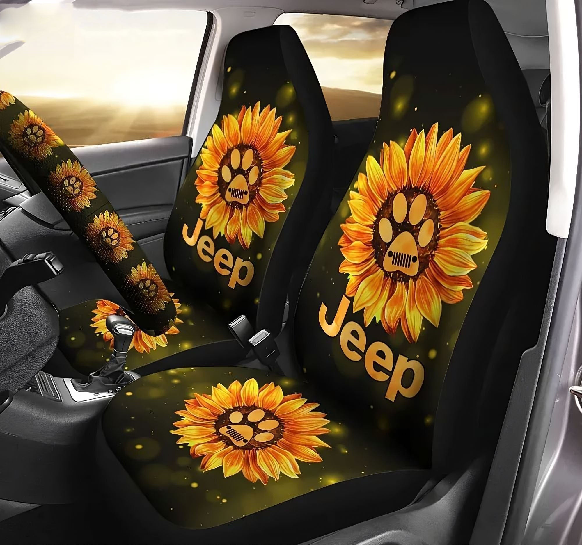 jeep-dog-paw-sunflower-automotive-car-seat-cover