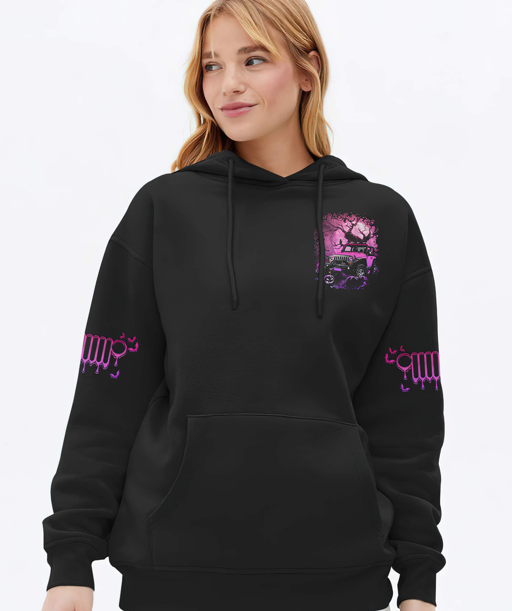 you-cant-scare-me-pink-jeep-hoodie