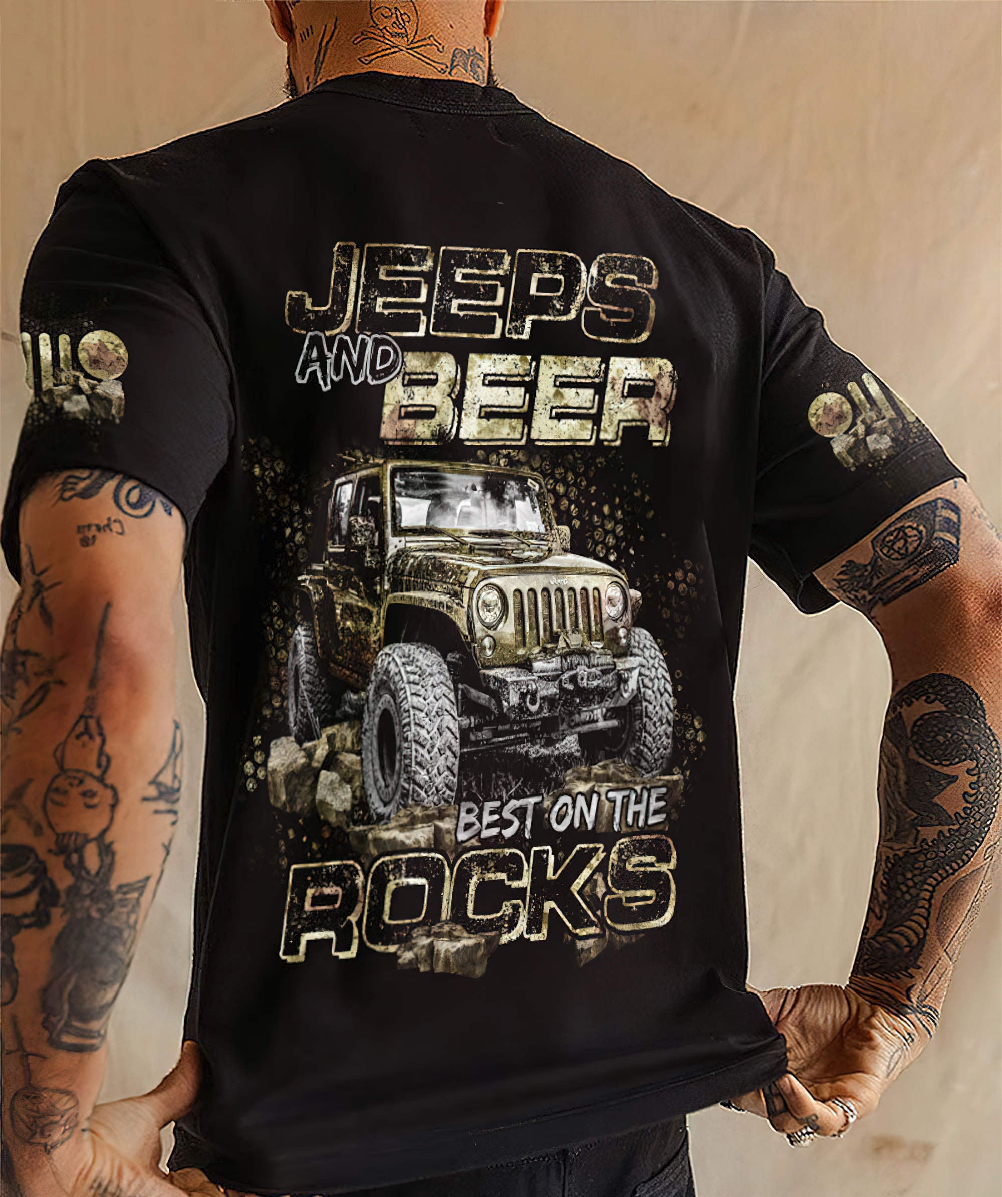 jeeps-and-beer-best-on-the-rocks-t-shirt