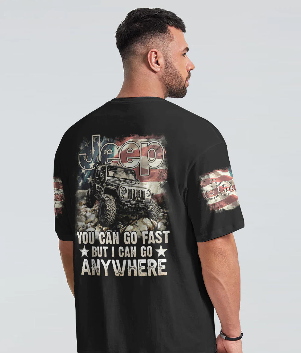 you-can-go-fast-jeep-vitage-flag-t-shirt