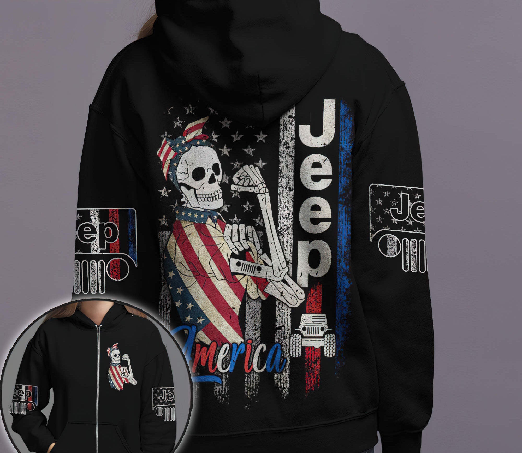 jeep-strong-women-skeleton-hoodie