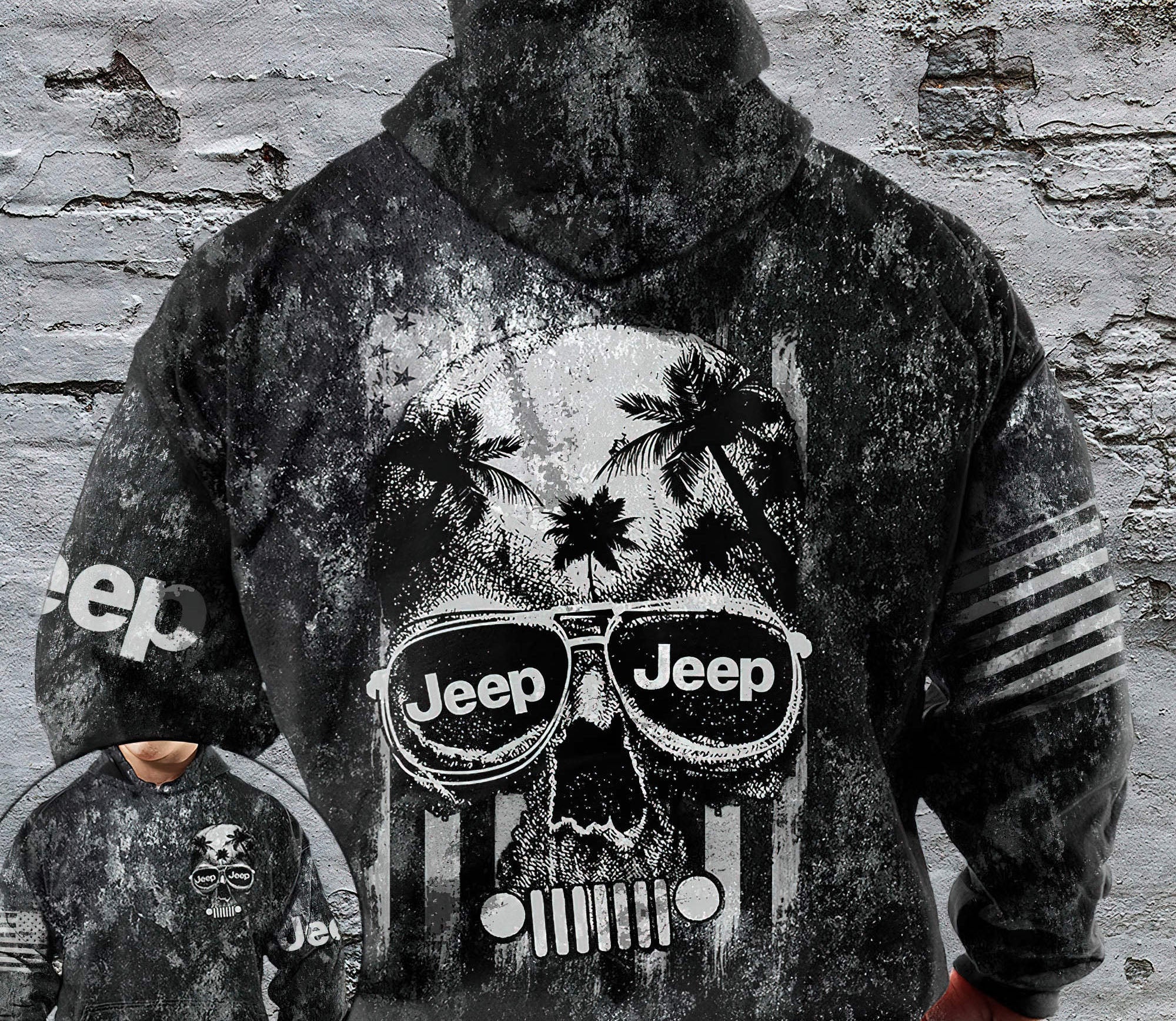 jeep-skull-bw-tie-dye-hoodie